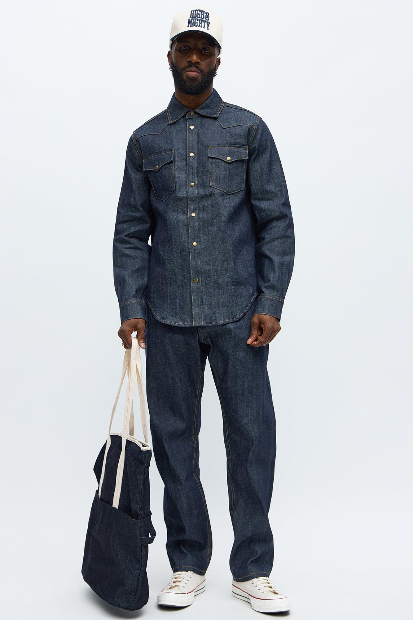 Straight Raw Selvedge Jeans - Indigo Male Product Image