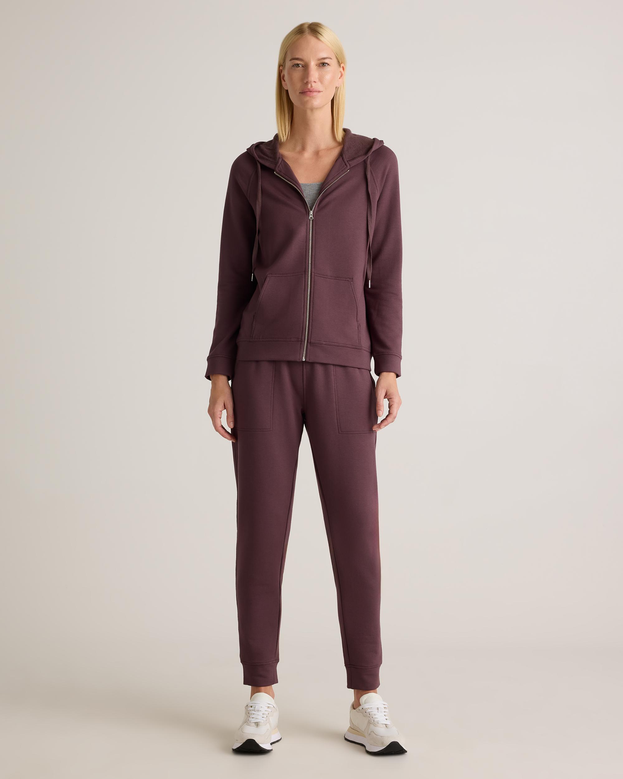 Quince | Women's SuperSoft Fleece Zip Up Hoodie Size XS, Lenzing Modal Product Image