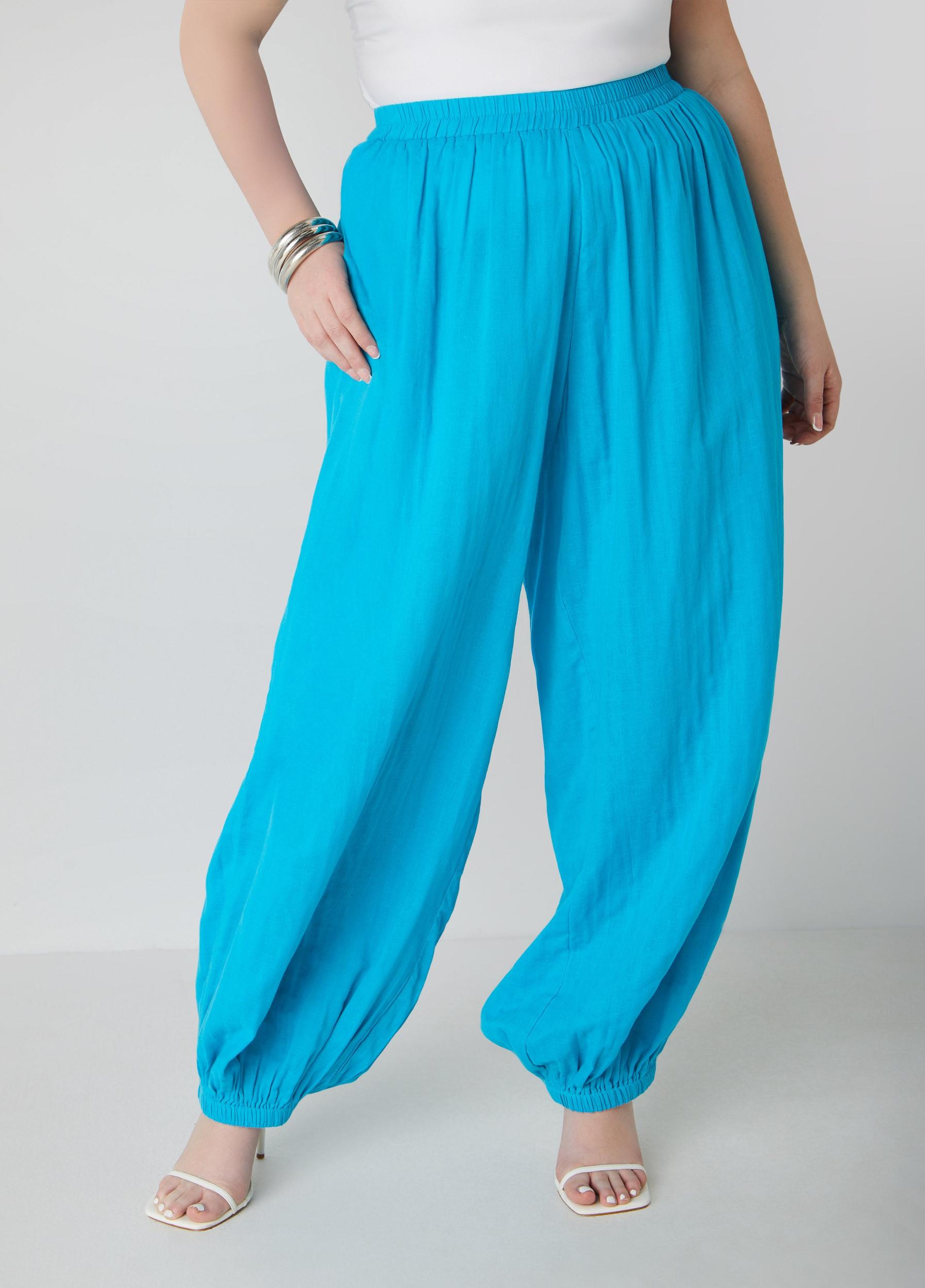 High Waist Cotton Harem Pants Product Image