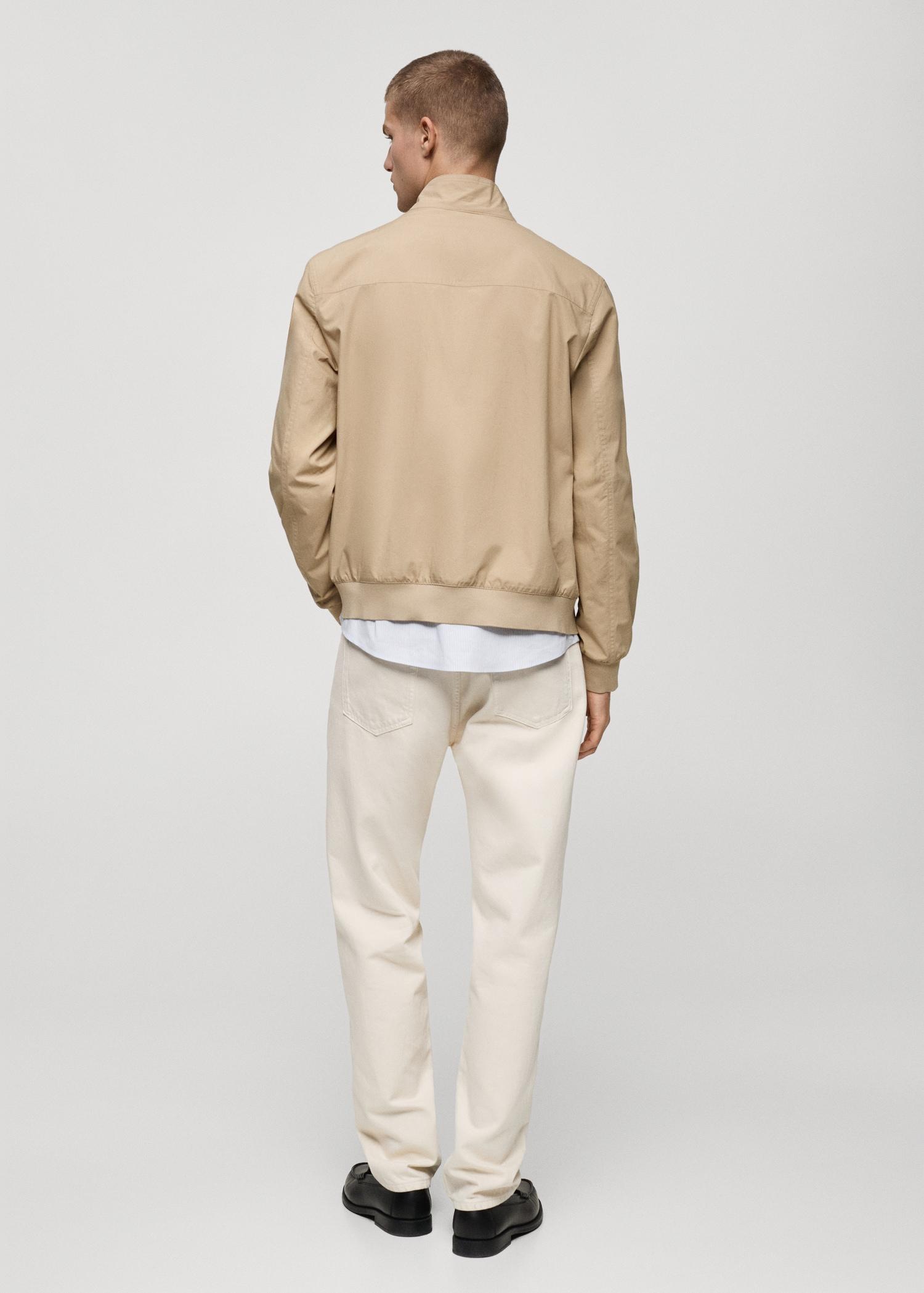 Lightweight jacket with funnel neck - Men | MANGO USA Product Image