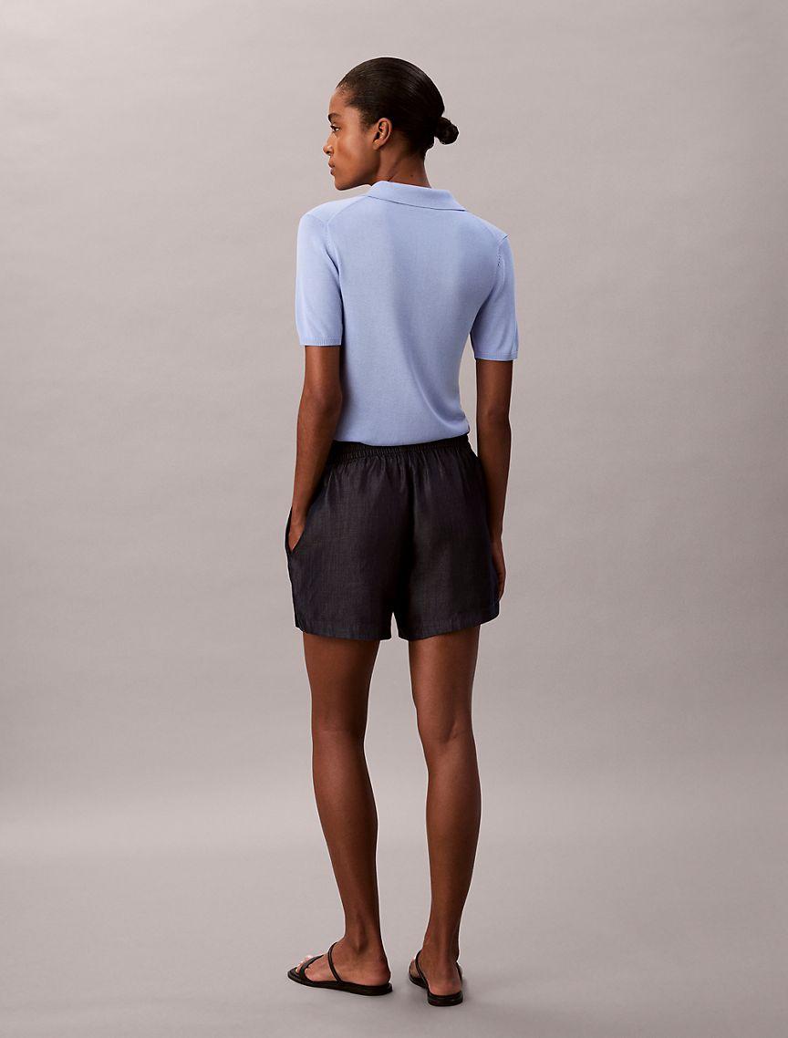 Denim Pull-On Shorts Product Image