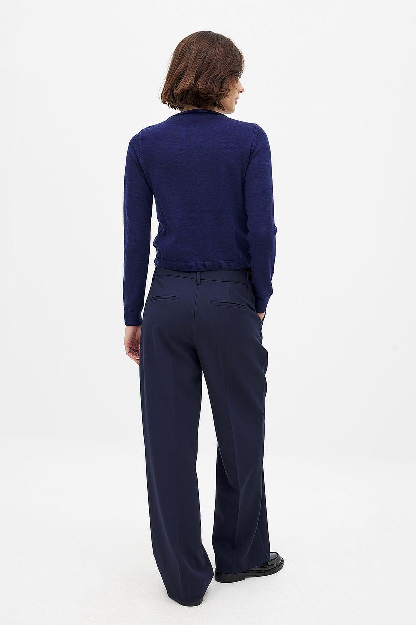 Wide Low Waist Suit Pants Product Image