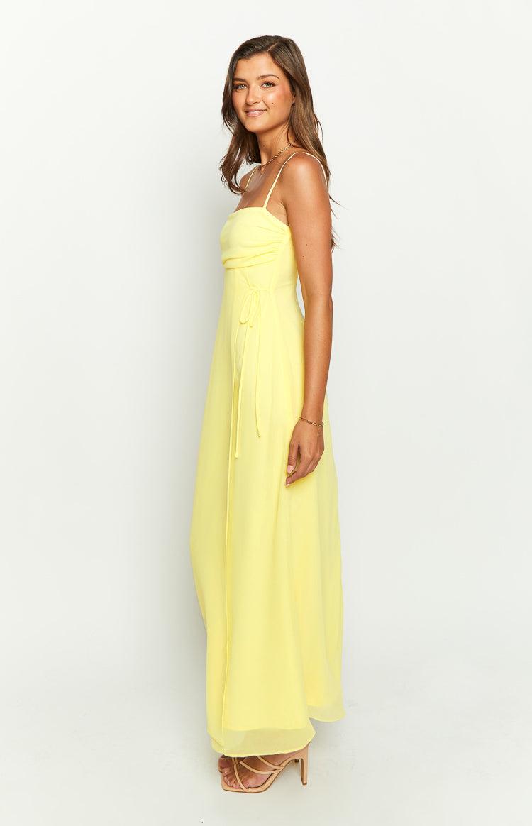 Flossie Yellow Maxi Sleeveless Dress Product Image