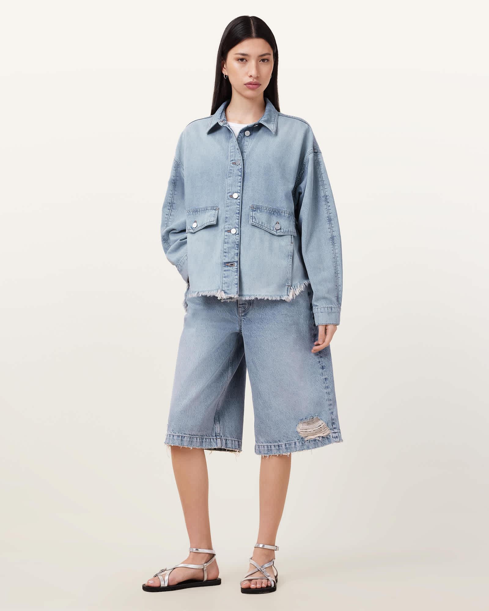 Hettie Oversized Denim Shacket Product Image