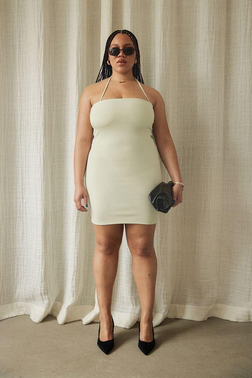 Halterneck Fitted Dress Product Image