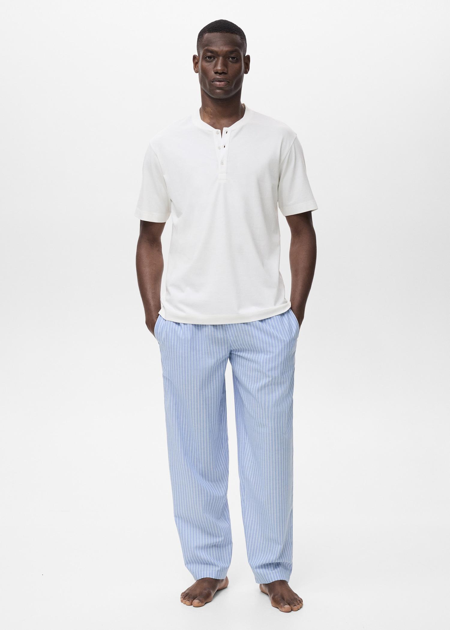 100% cotton combined pyjama pack - Men | MANGO USA Product Image
