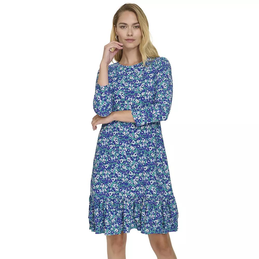 Women's Harper Rose 3/4-Sleeve Ruffle Hem Shift Dress,  Product Image