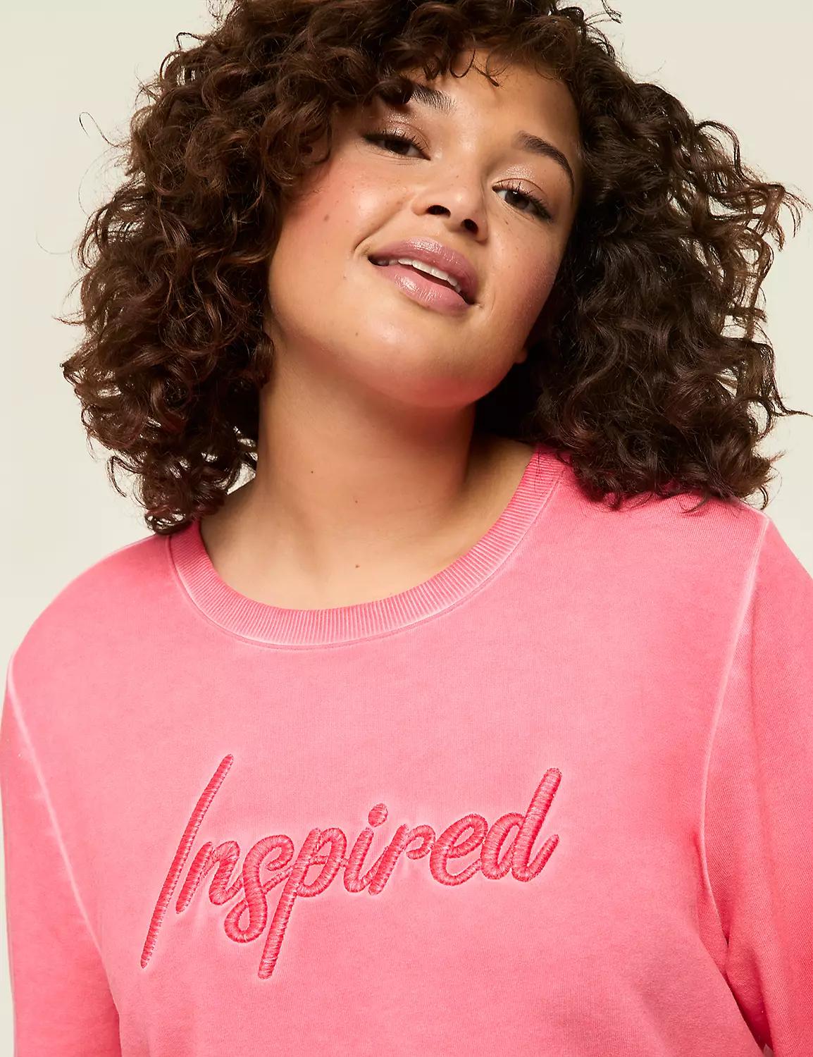 Embroidered Inspired Graphic Sweatshirt Product Image