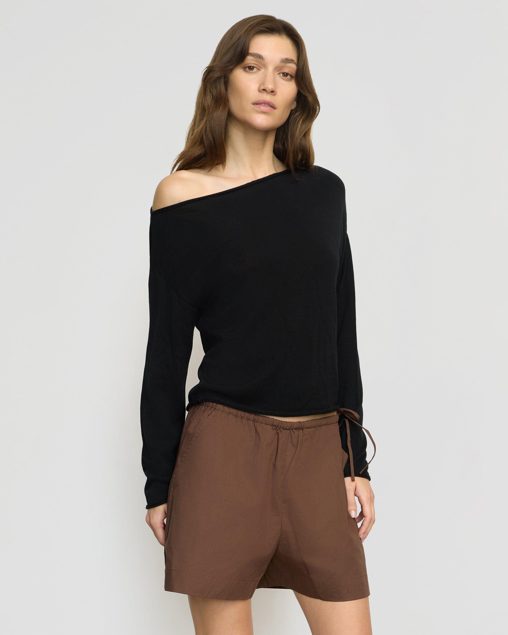 Hachi Tencel-Wool Off-Shoulder Sweater Product Image