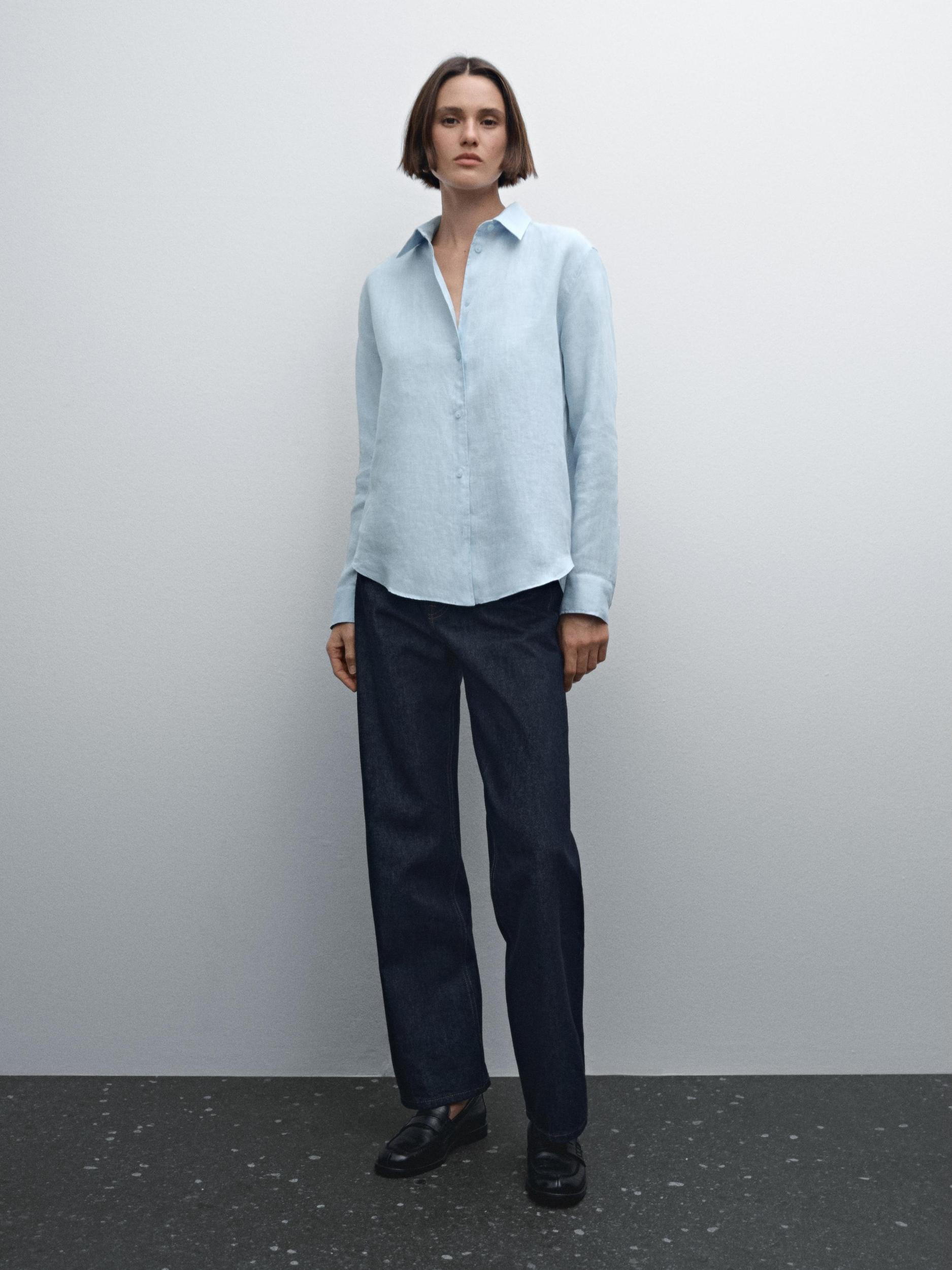 Flowing 100% linen shirt Product Image