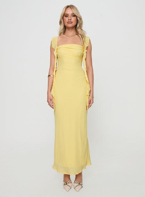 Lanai Maxi Dress Lemon Product Image