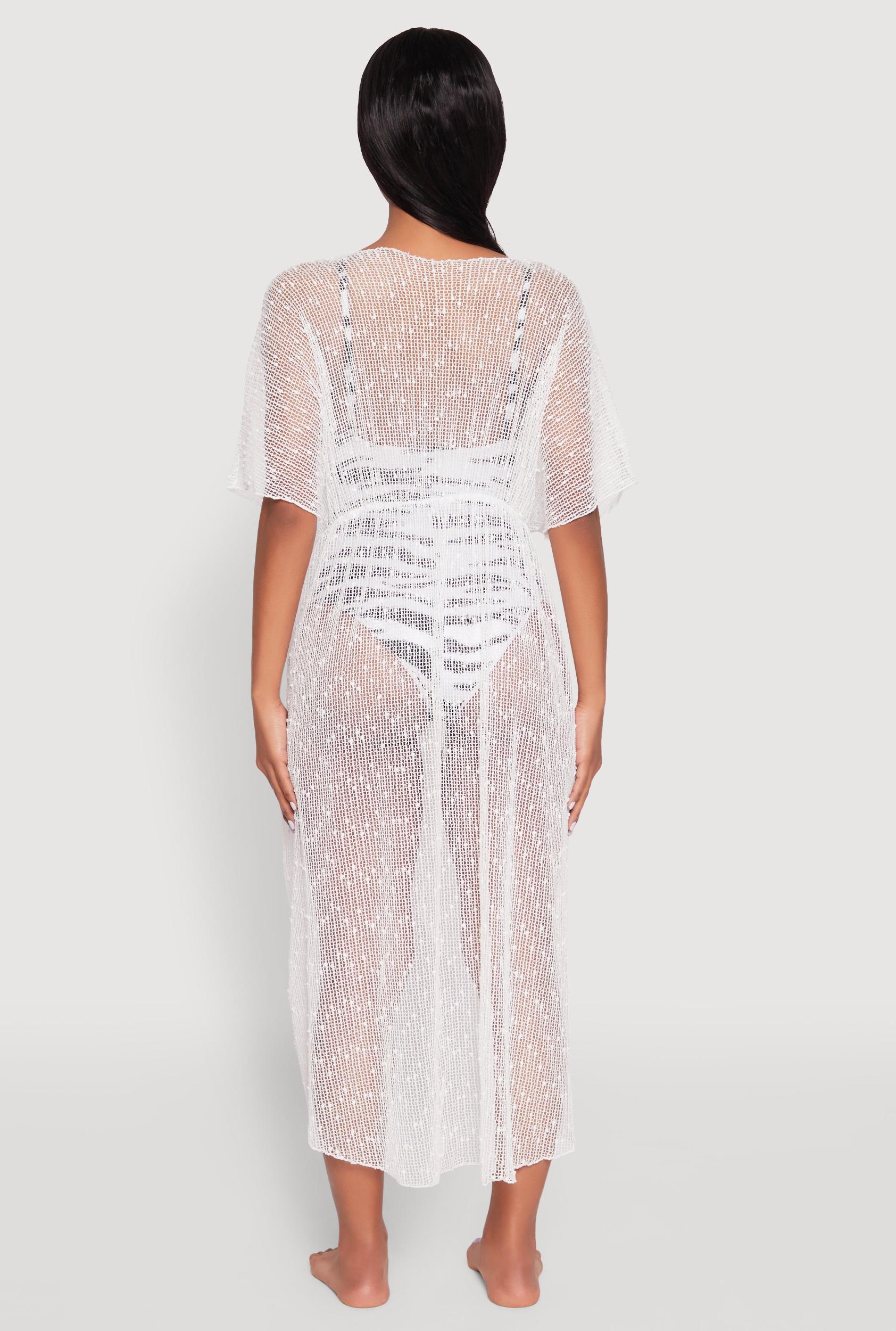 Popcorn Knit Tie Front Cover Up Kimono Female Product Image