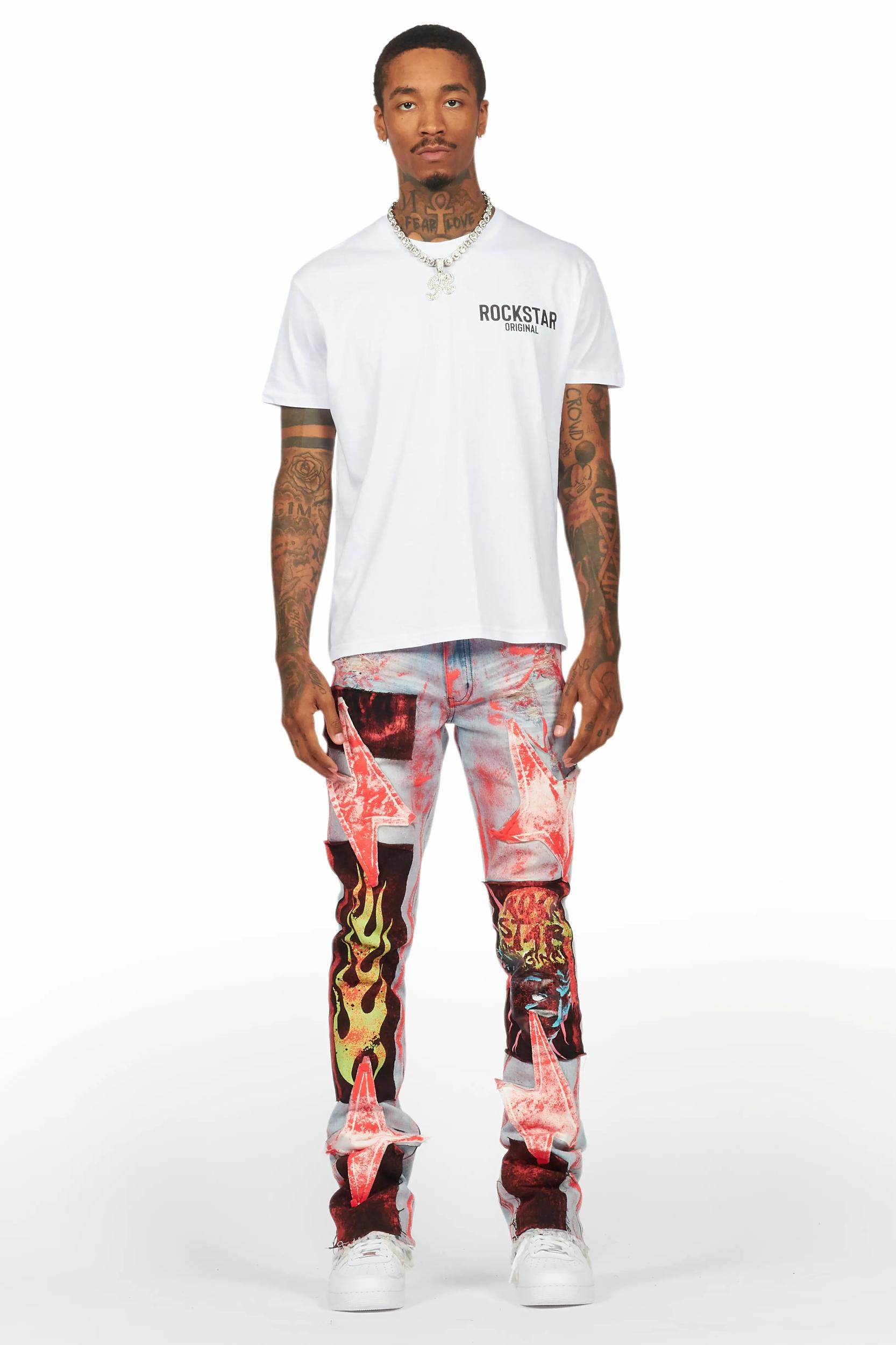 Sana White/Black Graphic T-Shirt Male Product Image