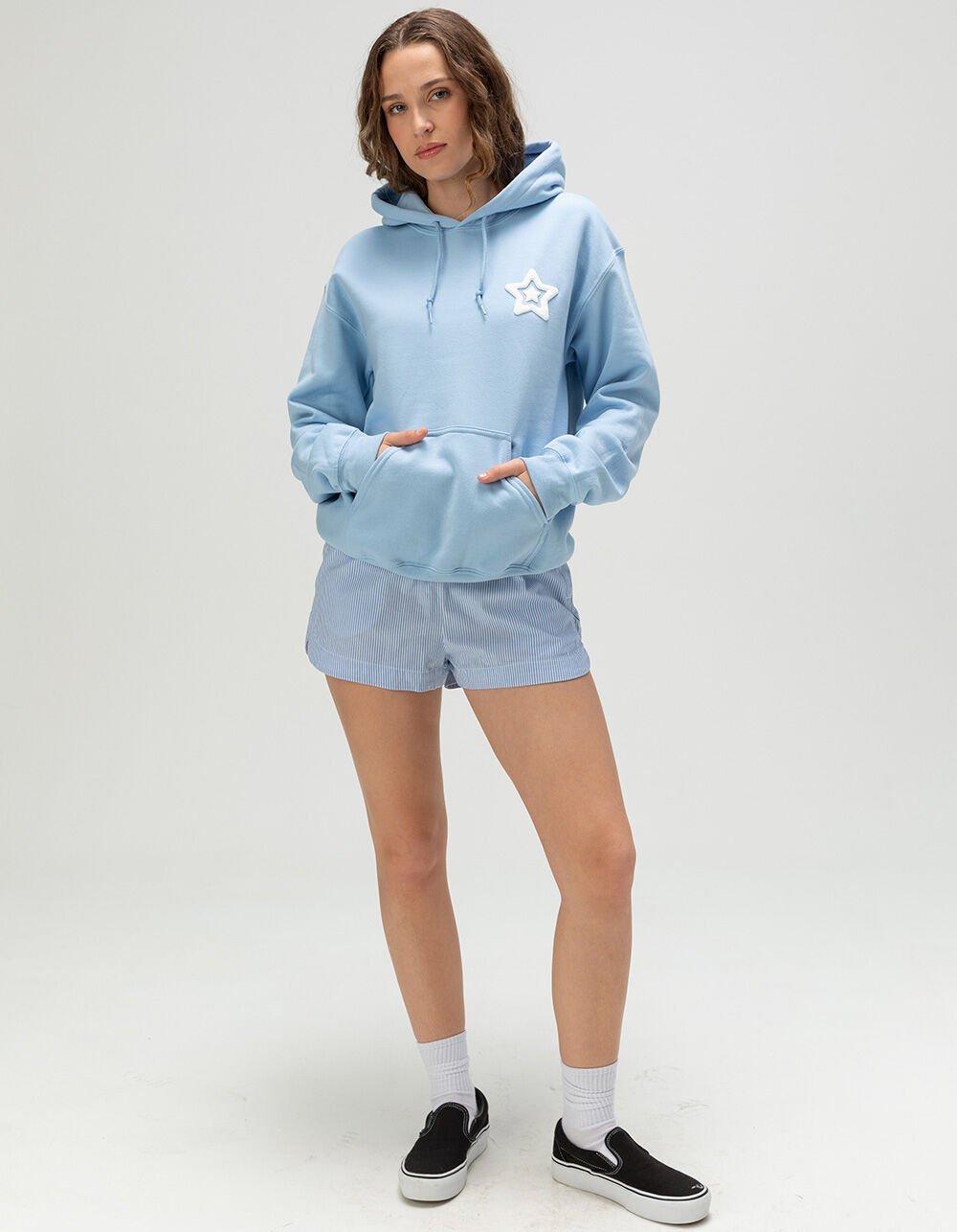 RIOT SOCIETY Star Womens Hoodie - LIGHT BLUE Product Image