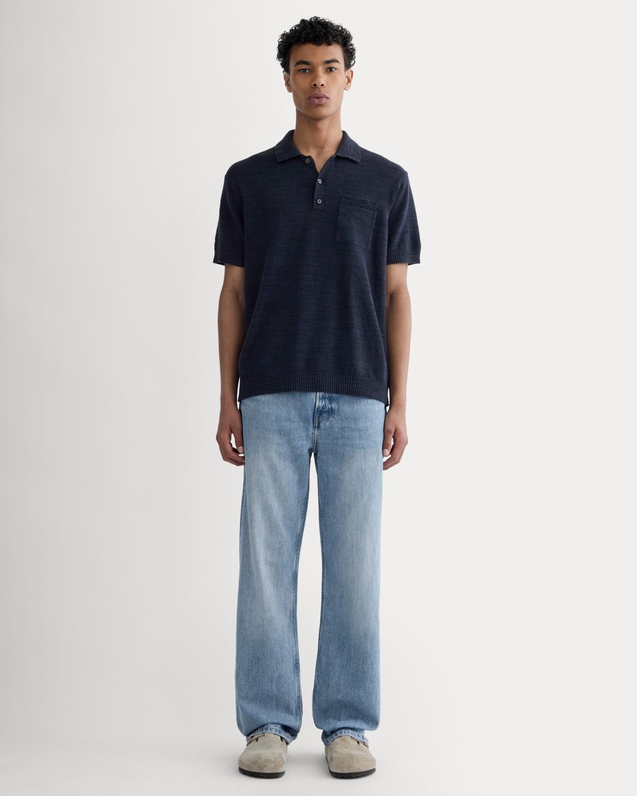 Mens Cotton Linen Polo T-Shirt by Everlane Product Image