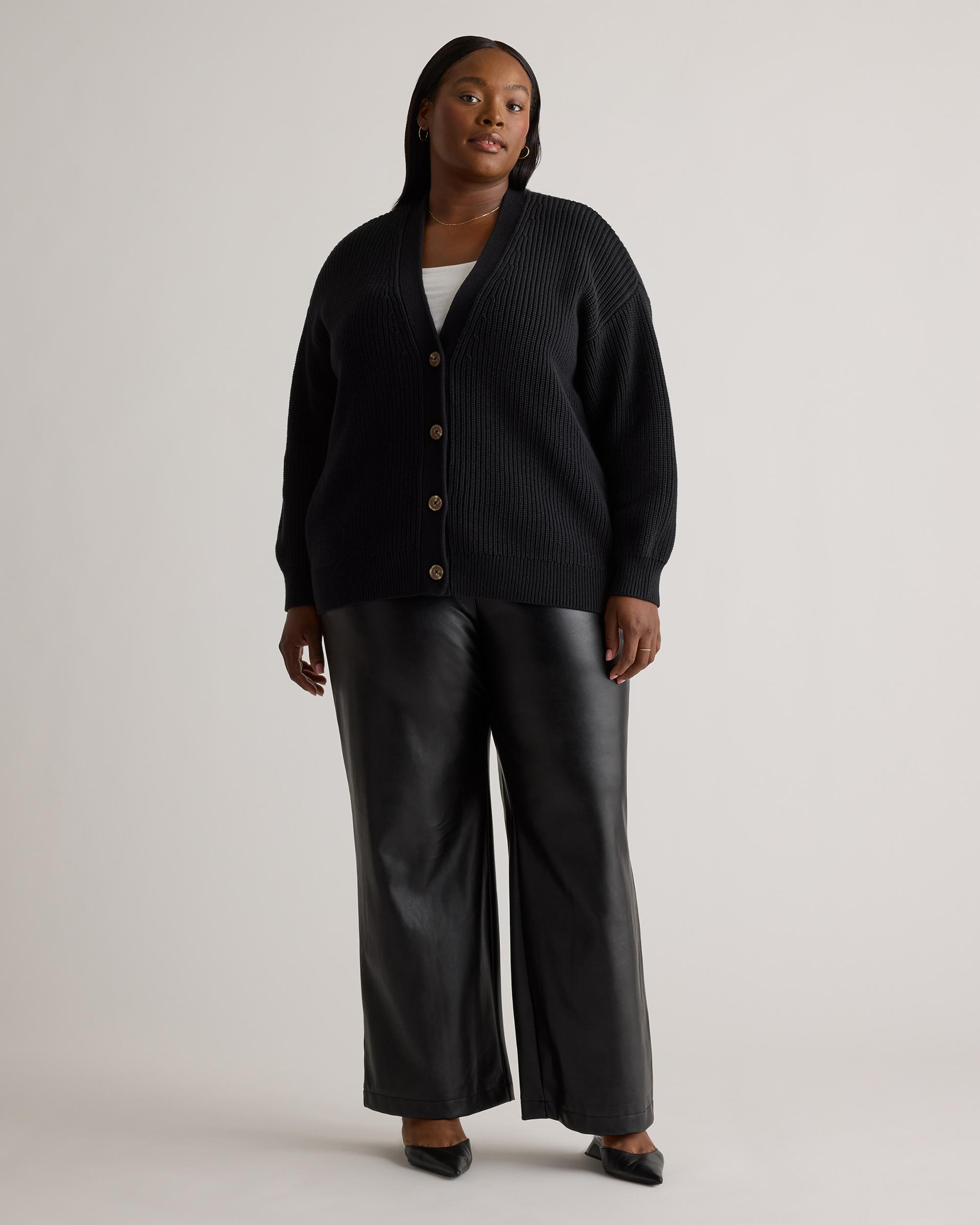 Quince | Women's OverSized Boyfriend Cardigan Sweater Organic Cotton Product Image