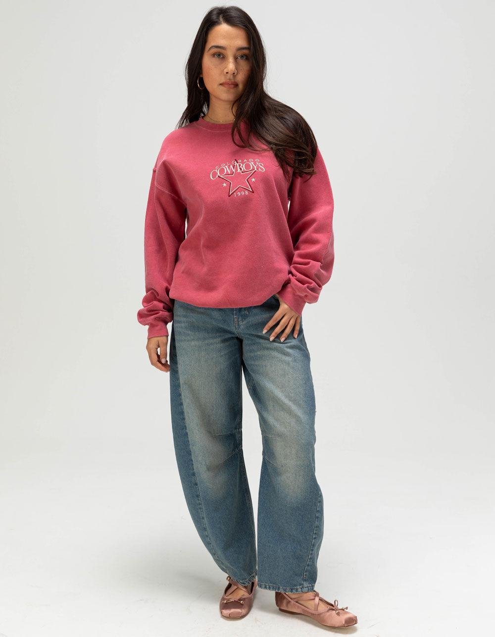 BDG Urban Outfitters Colorado Cowboys Womens Crewneck Sweatshirt - RED Product Image