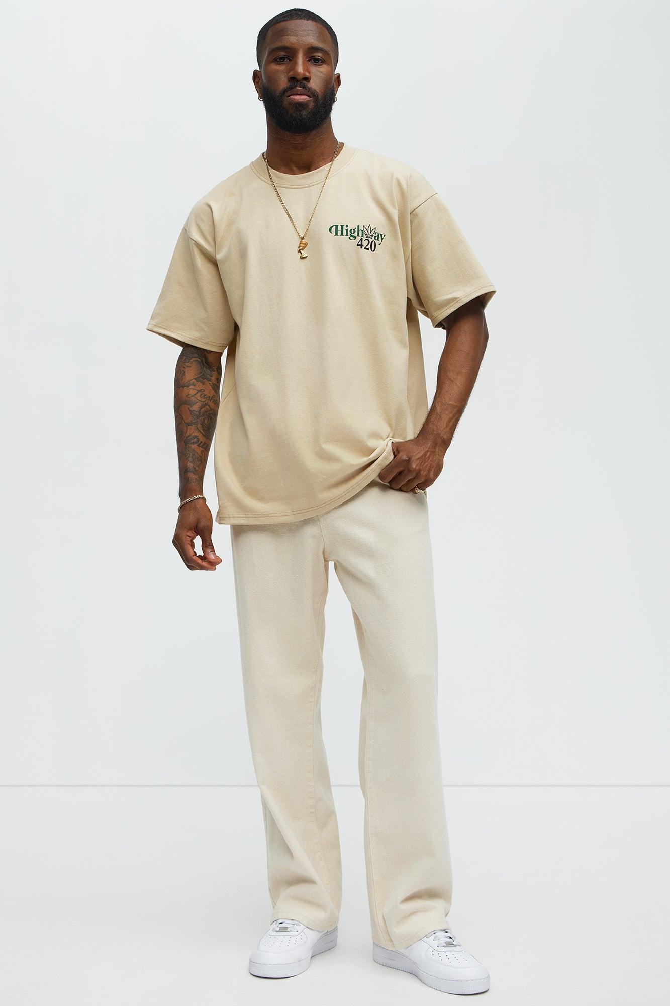 Light Up The World Oversized Short Sleeve Tee - Sand Male Product Image