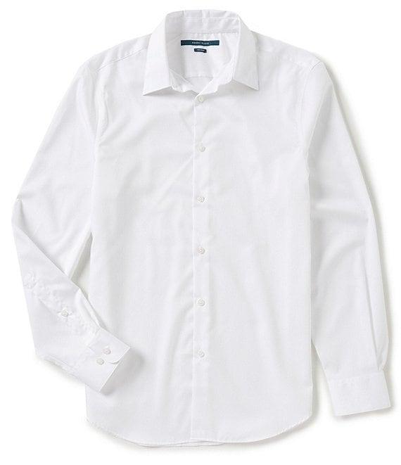 Perry Ellis Non-Iron Solid Long-Sleeve Twill Shirt Product Image
