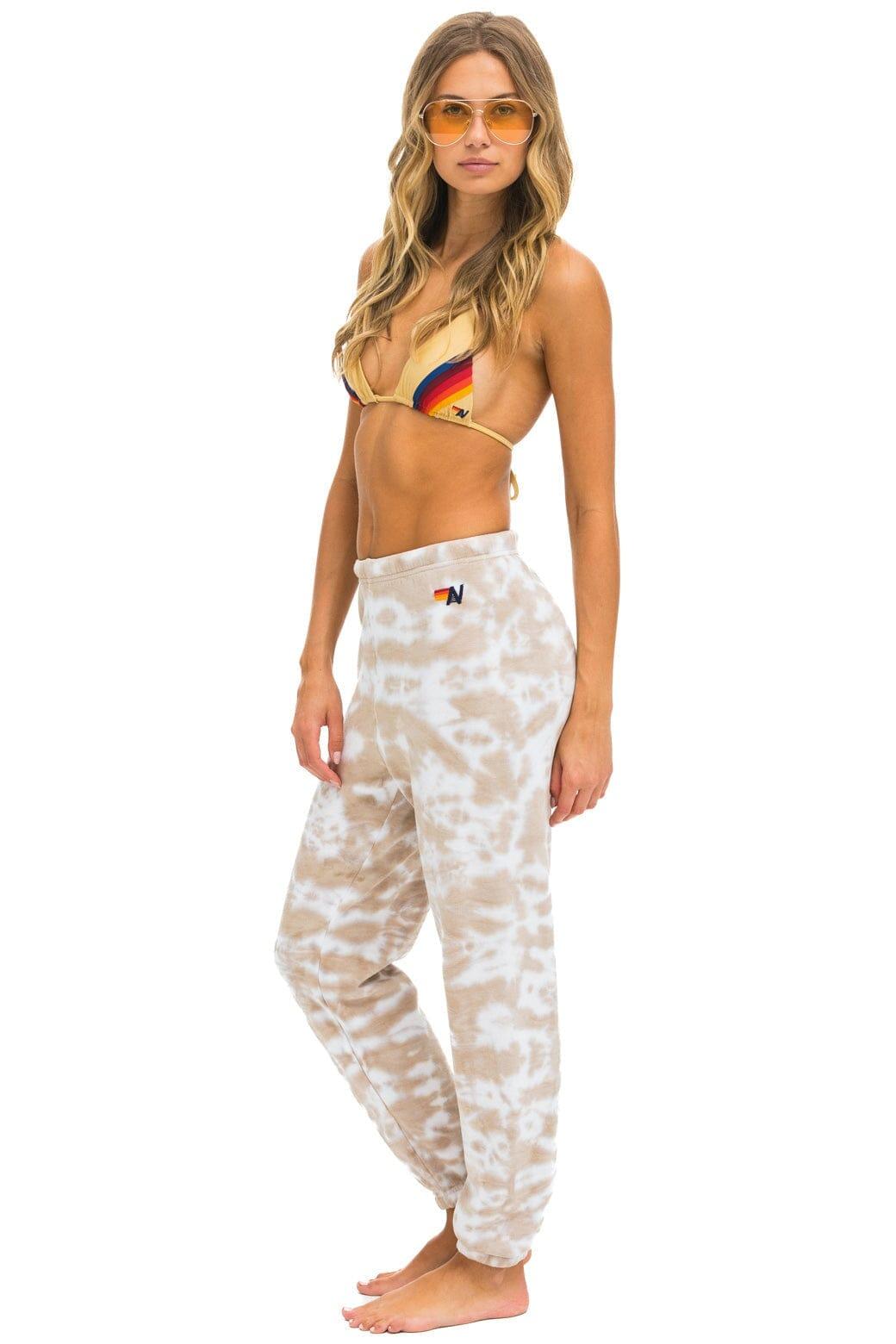 HAND DYED SWEATPANTS - TIE DYE SAND Female Product Image
