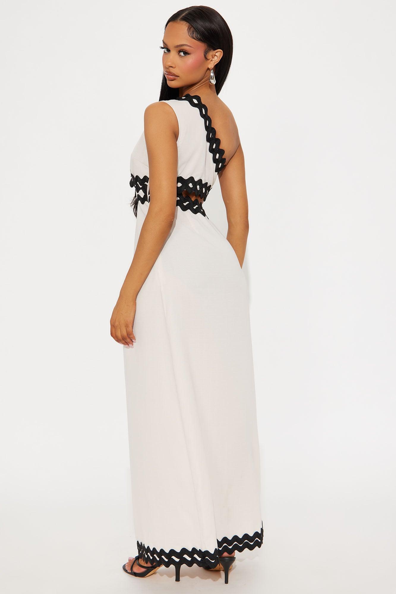 Simone Linen Maxi Dress - Tan/Multi Product Image