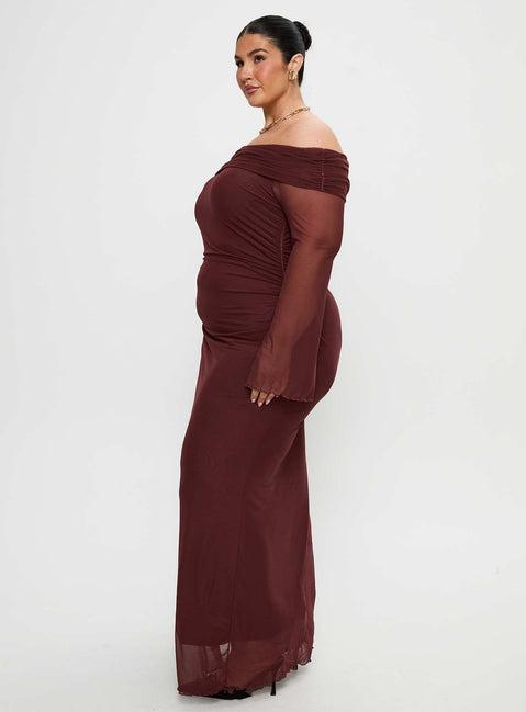 Consideration Maxi Dress Chocolate Curve Product Image