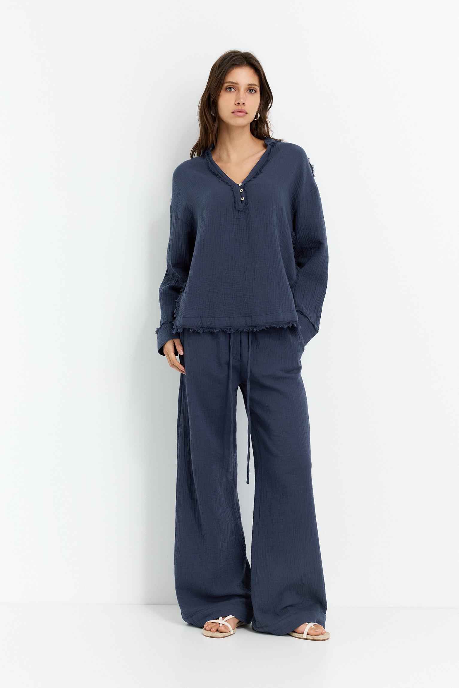 Oversize crepe shirt Product Image