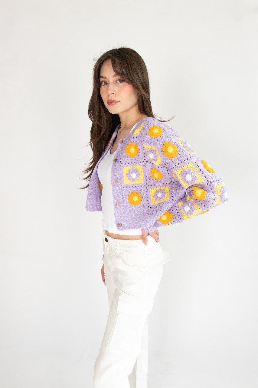 Flower Crochet Cardigan Product Image
