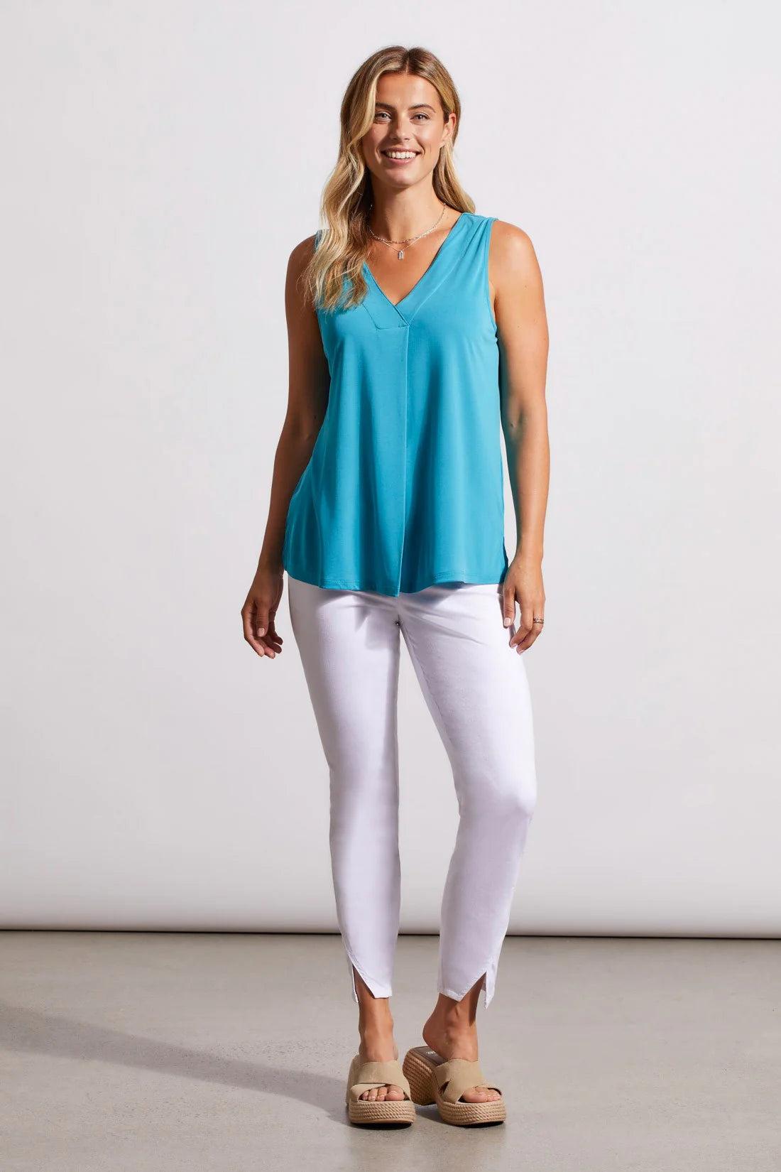 PLEATED SLEEVELESS MODAL TOP Product Image