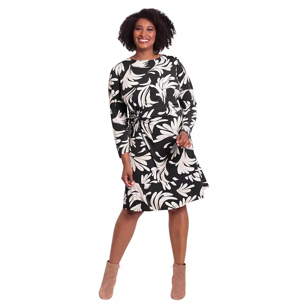 Plus Size London Times Side Twist Flounce Dress, Womens Product Image