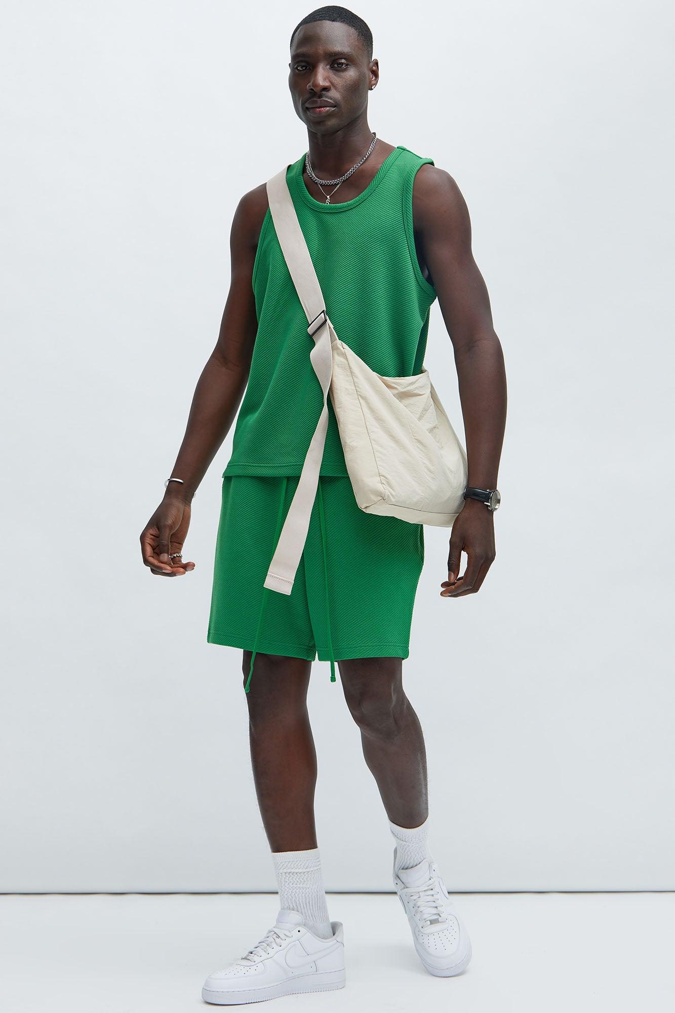 Kina Textured Tank - Green Product Image