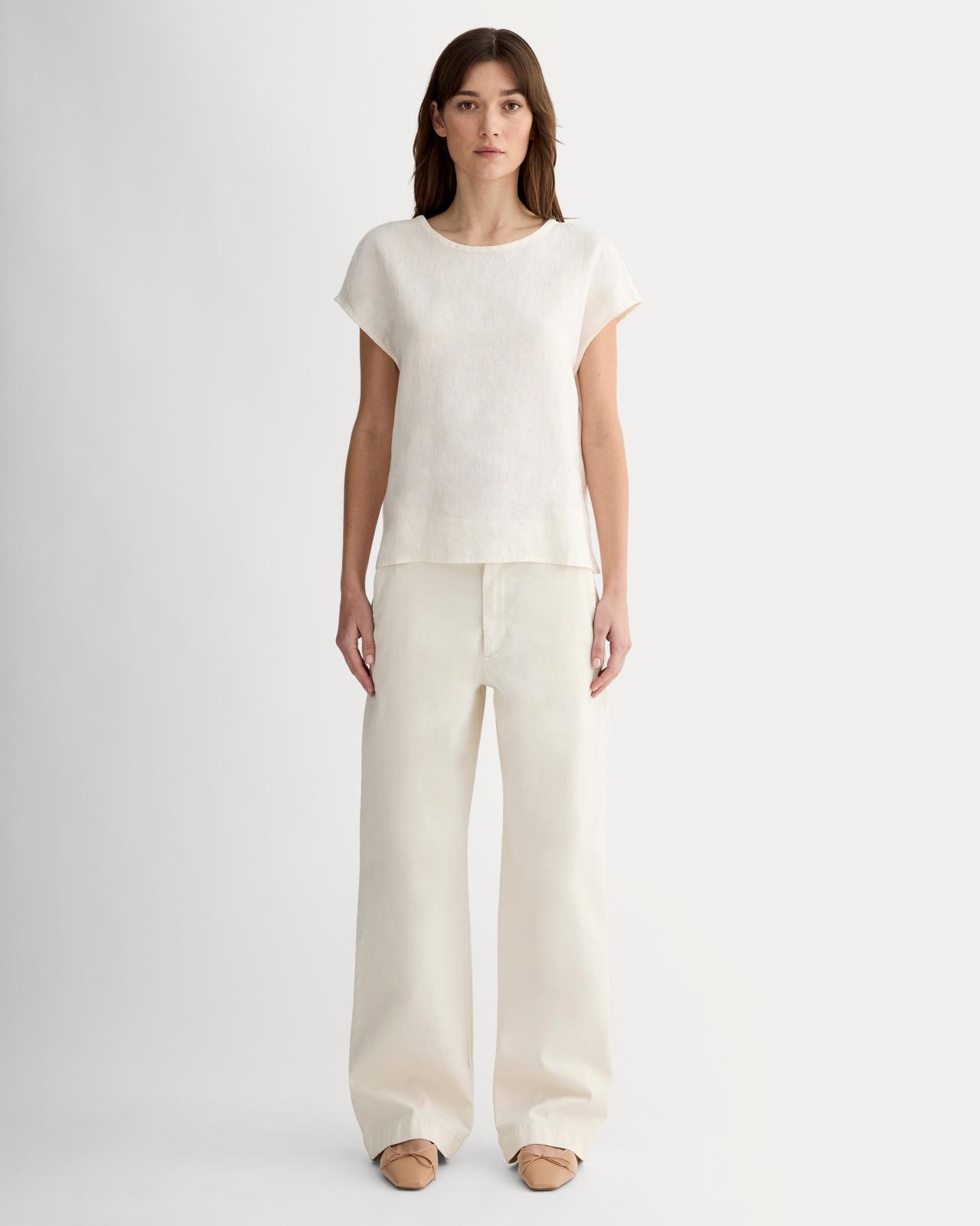 The Muscle Top in Linen Product Image