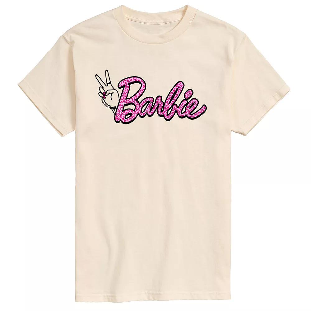 Big & Tall Barbie® Leopard Logo Graphic Tee, Men's,  Product Image