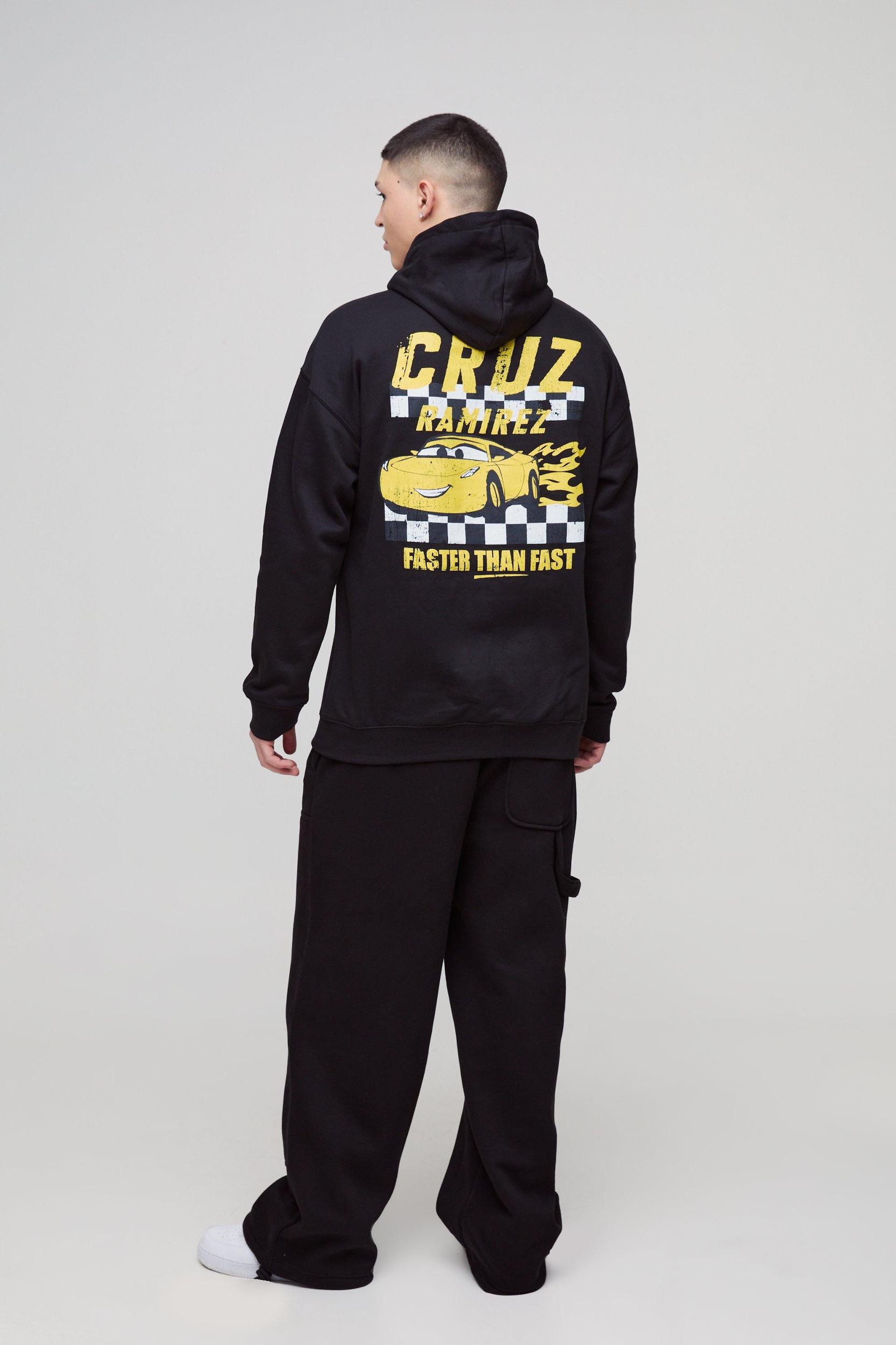 Oversized Disney Pixar Cars Cruz License Print Hoodie | boohooMAN USA Product Image
