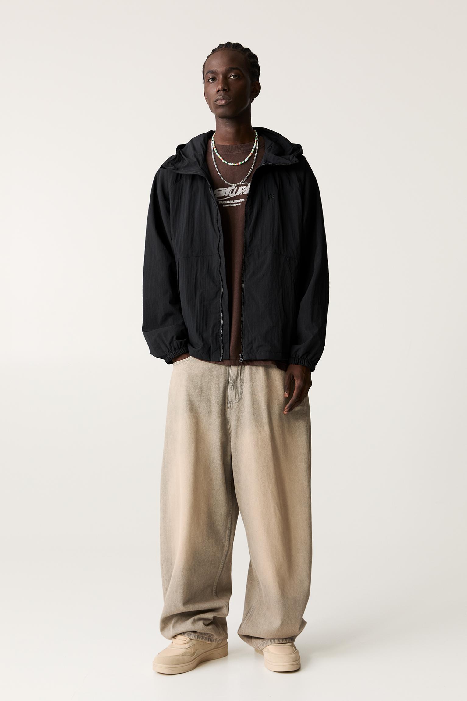 Lightweight color block raincoat Product Image