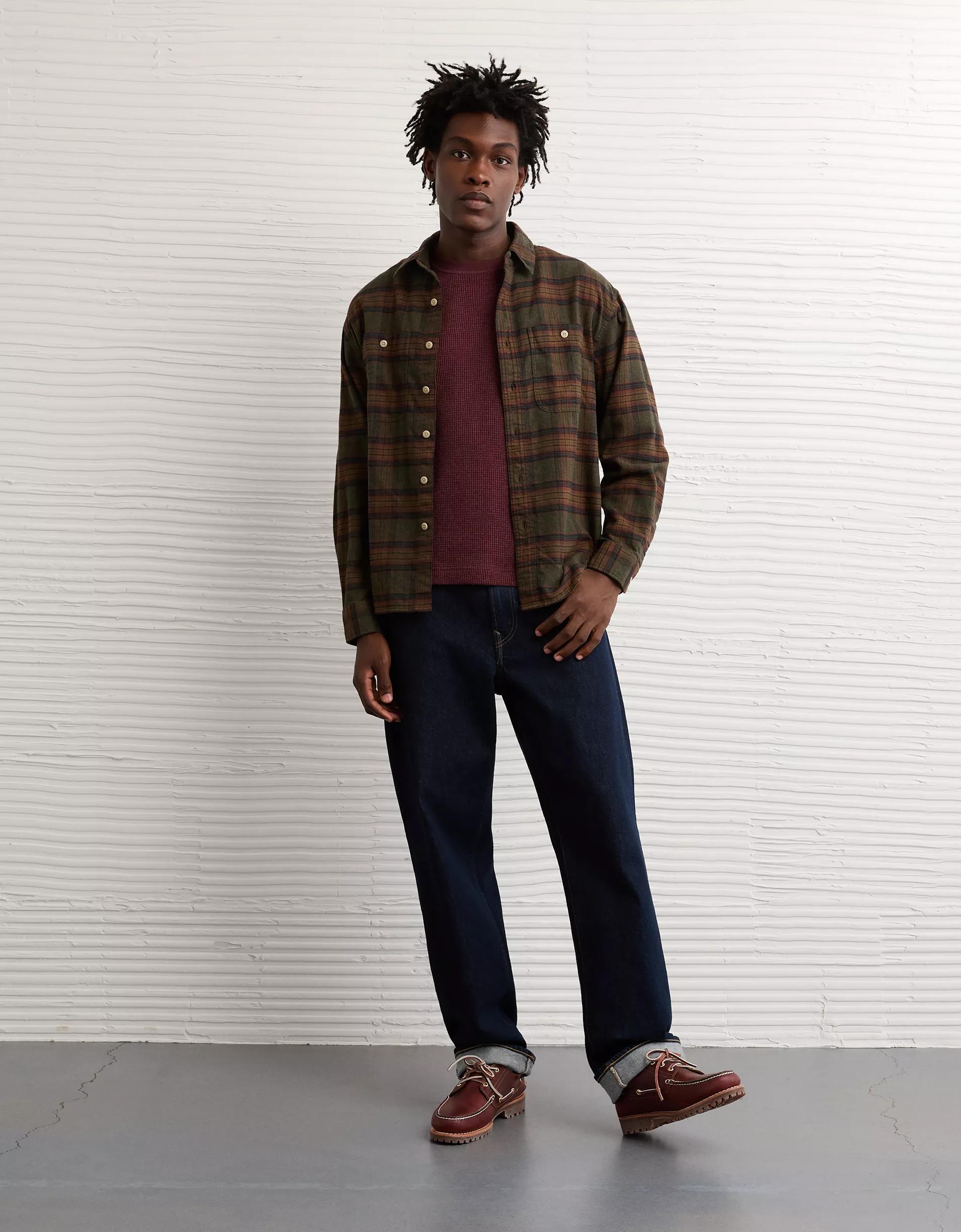 AE Relaxed Fit Everyday Flannel Shirt Product Image
