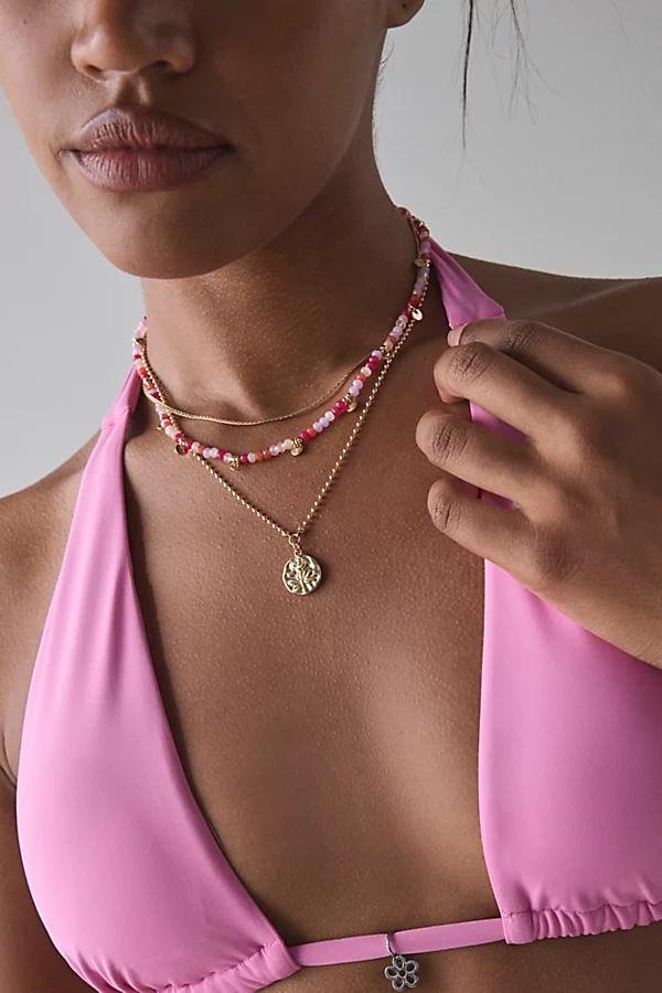 Trio Beaded Layered Necklace Womens at Urban Outfitters Product Image