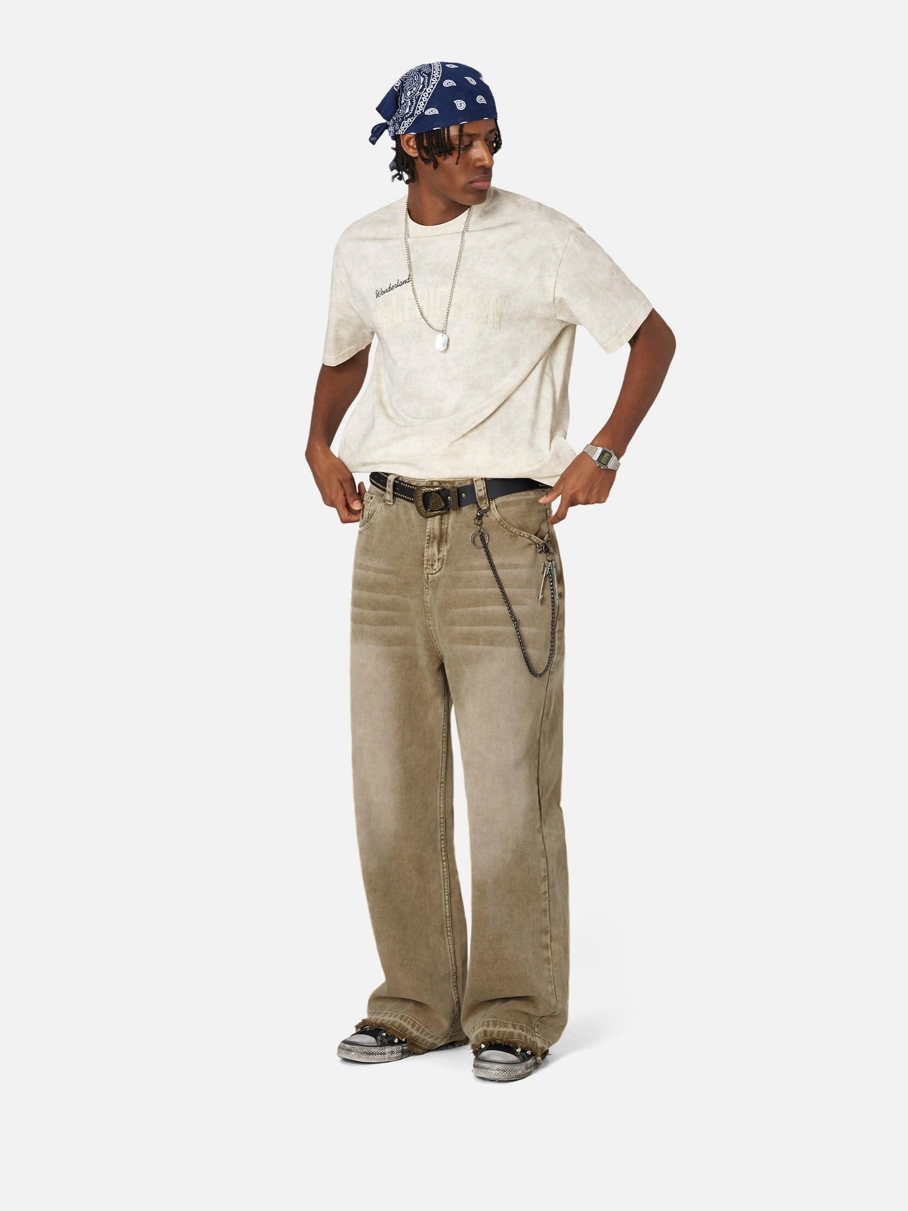 Aelfric Eden Baggy Brown Washed Jeans Product Image