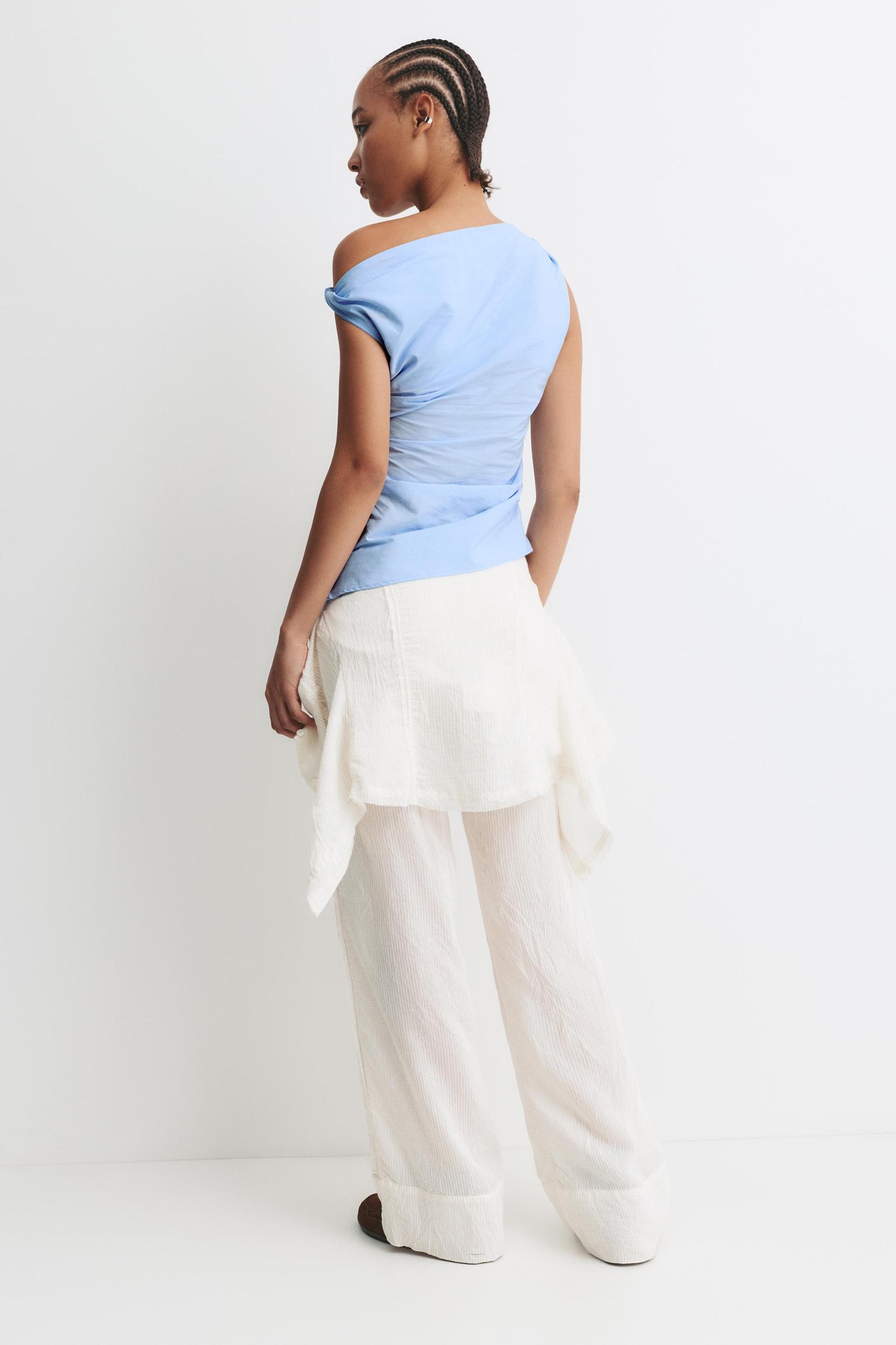 Draped poplin top Product Image