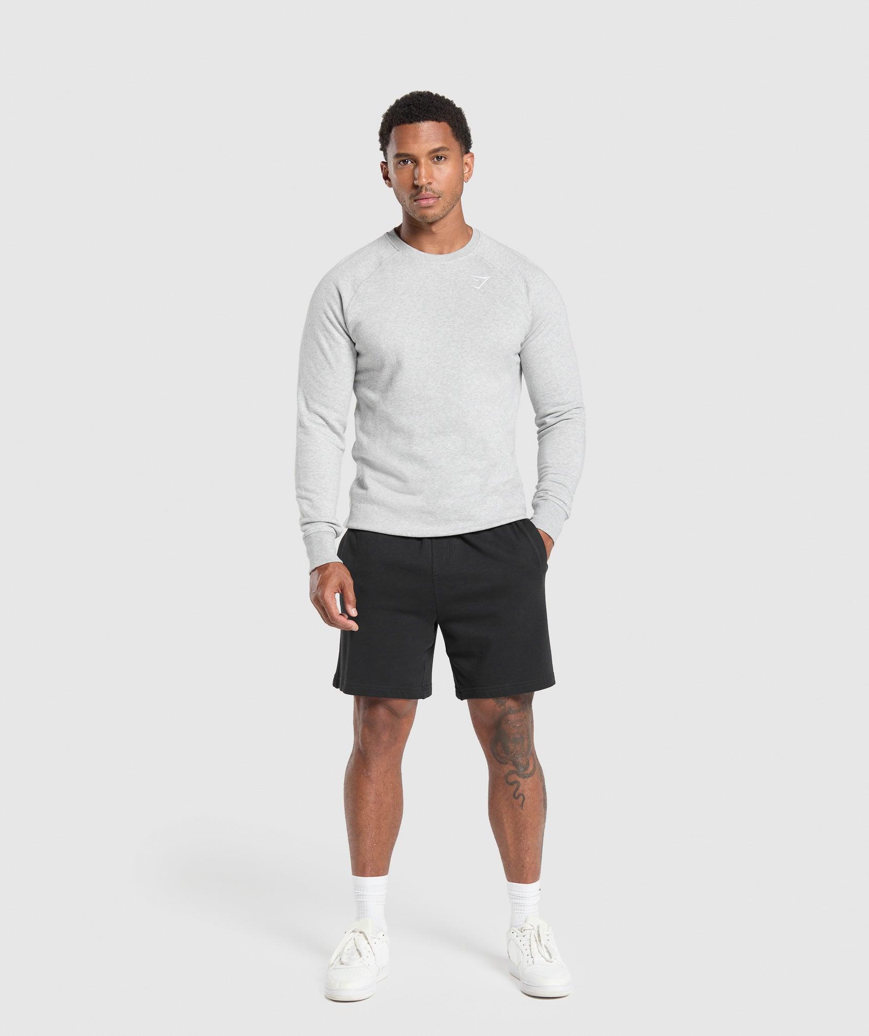 Gymshark Crest Sweatshirt - Light Grey Marl Male Product Image