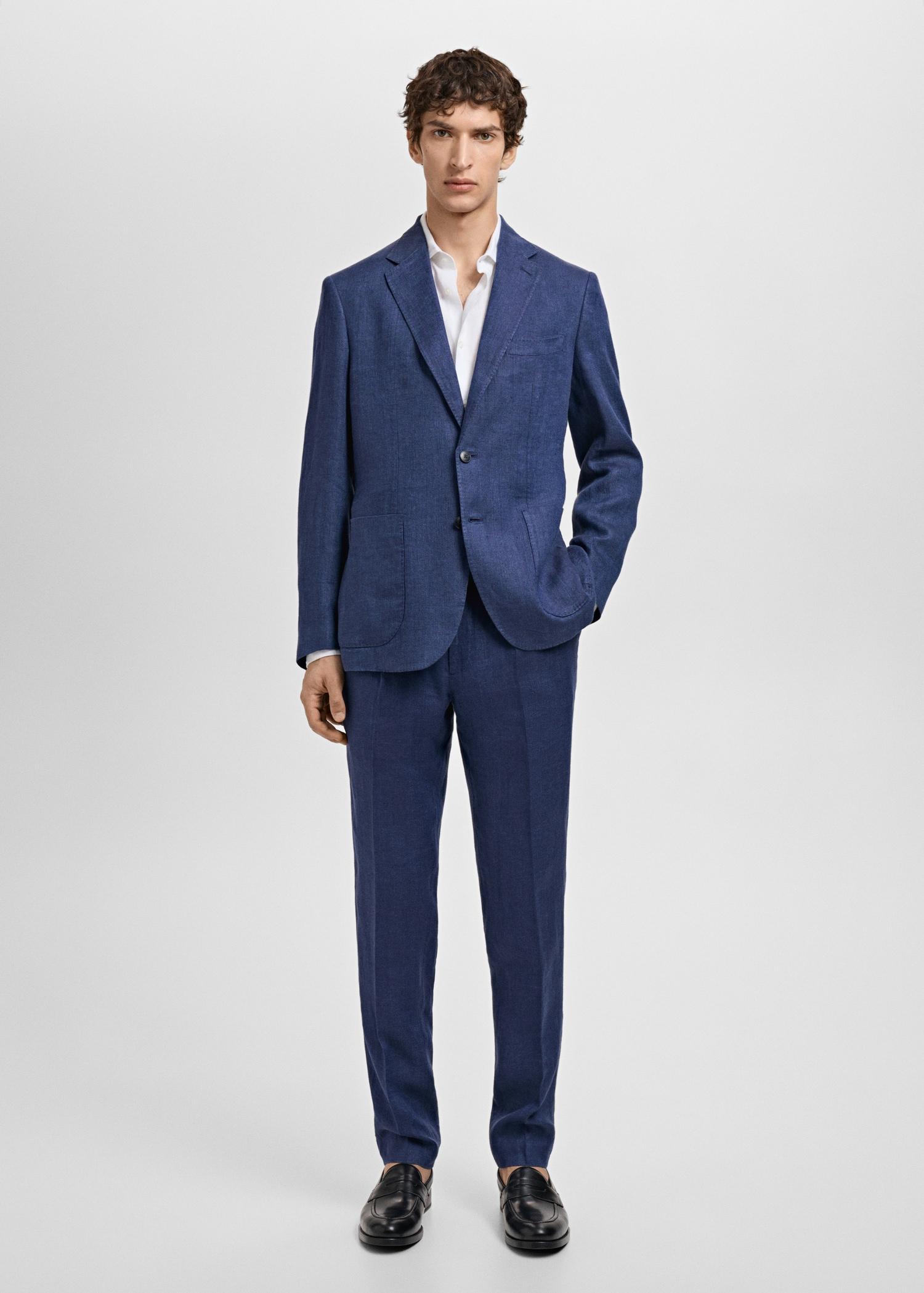 Salerno suit blazer 100% linen slim fit - Men | MANGO USA Product Image