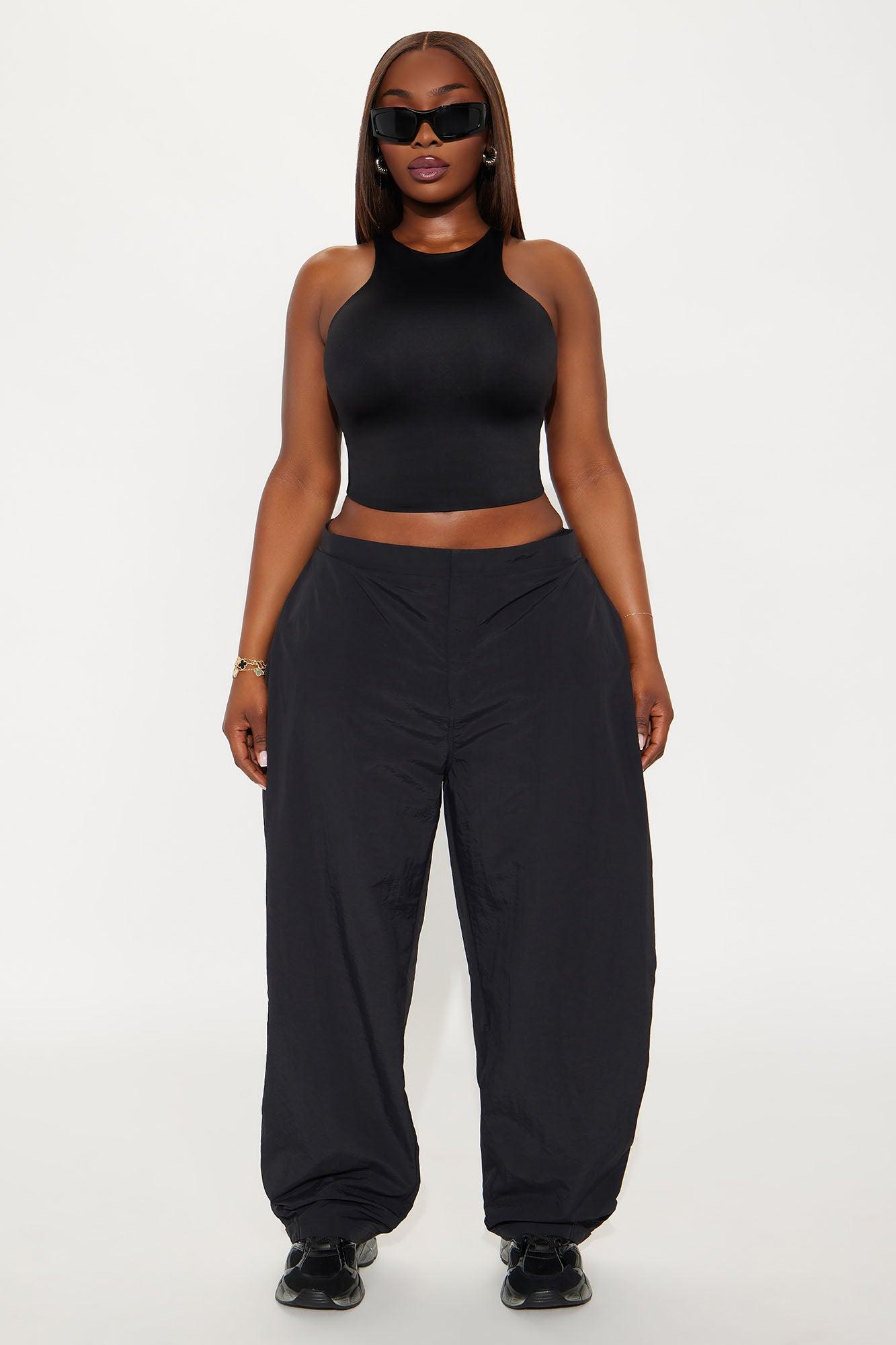 Contour Double Lined High Neck Tank Top - Black Female Product Image