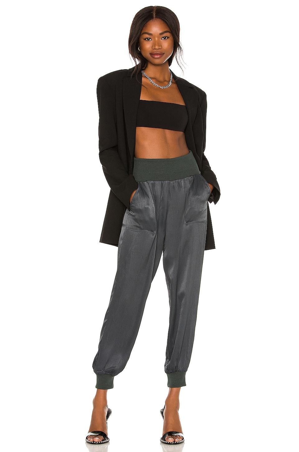 BLACK Sleek Textured Pant Bobi Product Image