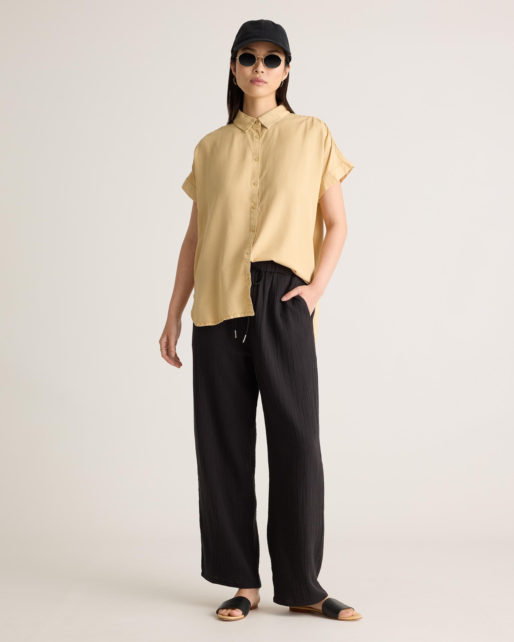 Quince | Women's Gauze Straight Leg Pants Size XS, Organic Cotton Product Image