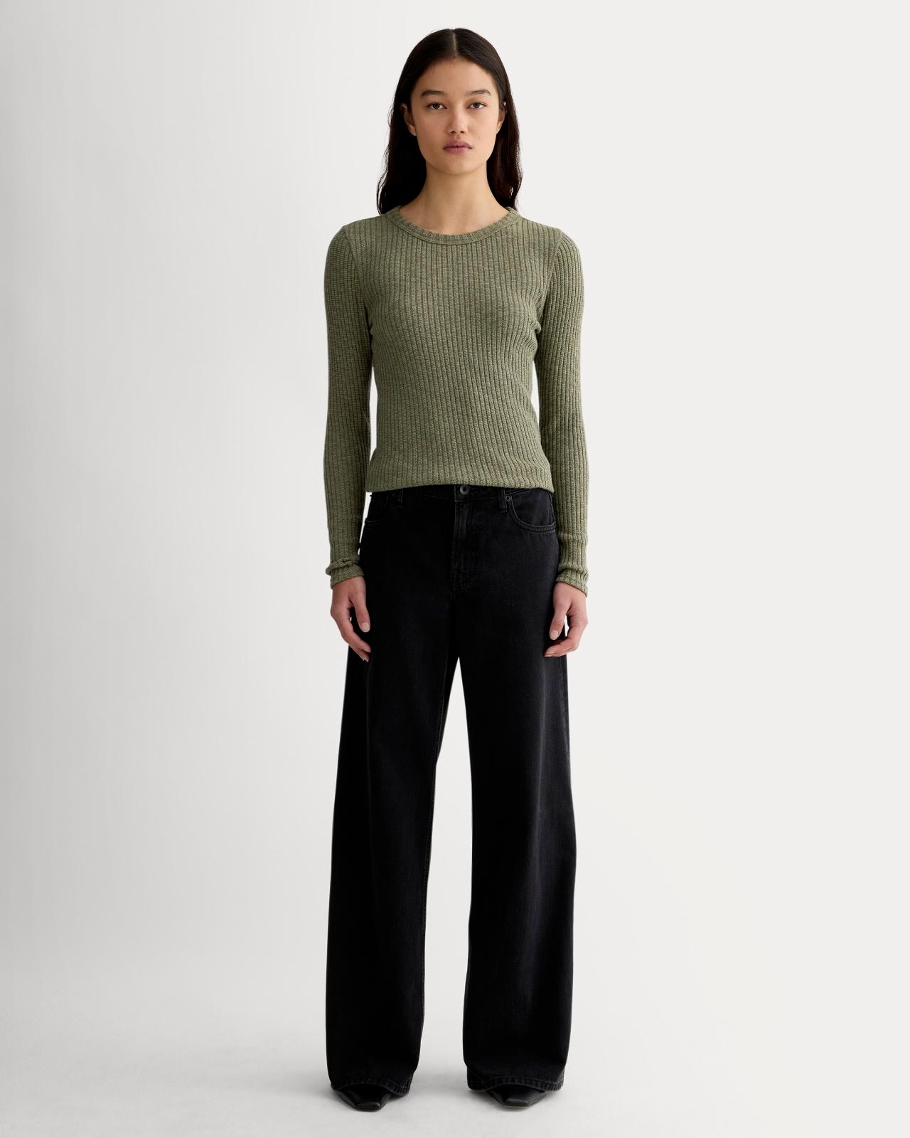Womens Cozy Rib Long-Sleeve Tee Sweater by Everlane Product Image