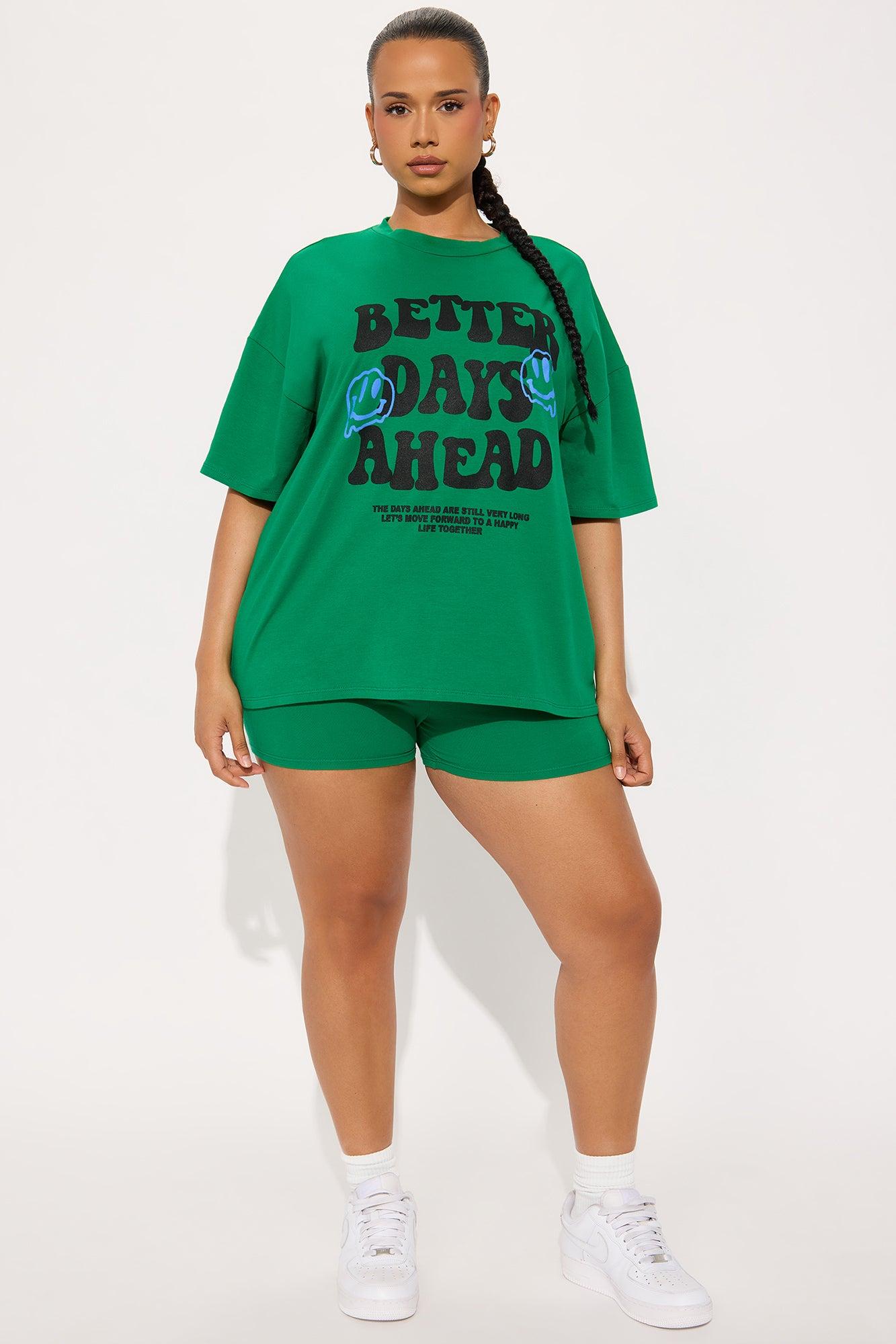Better Days Ahead Short Set - Kelly Green Female Product Image
