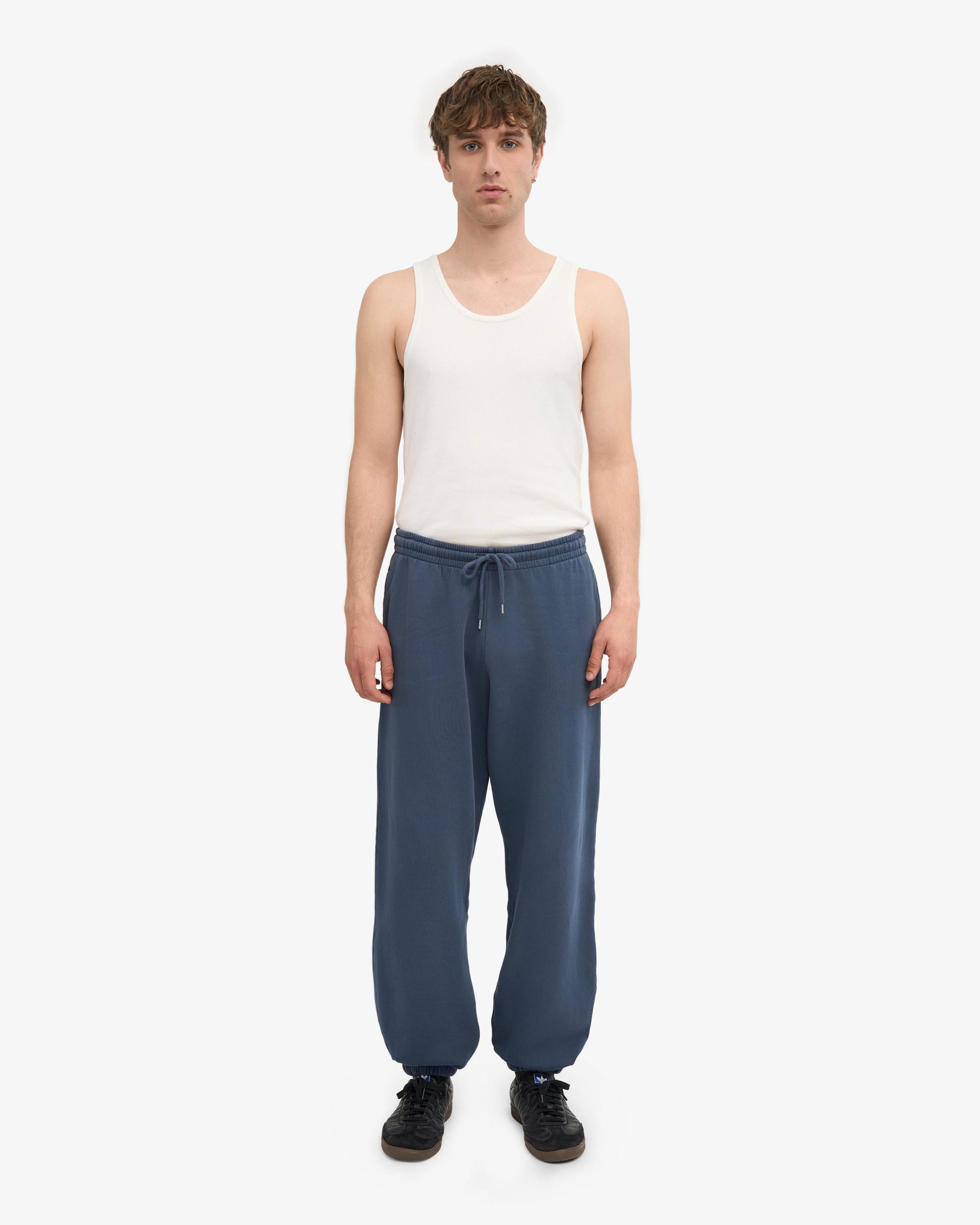 Organic Relaxed Sweatpants - Petrol Blue Product Image