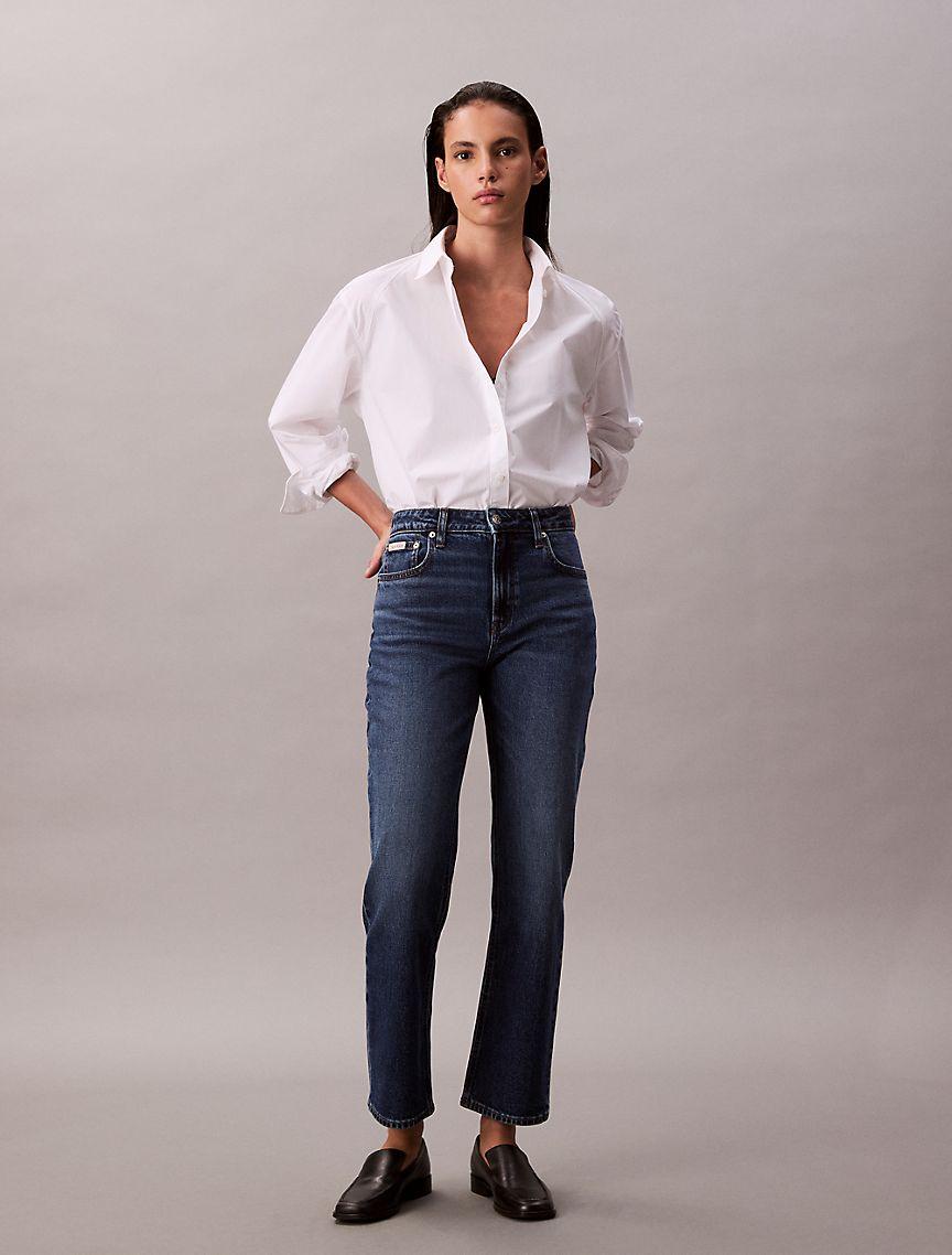 Boxy Cropped Button-Down Shirt Product Image