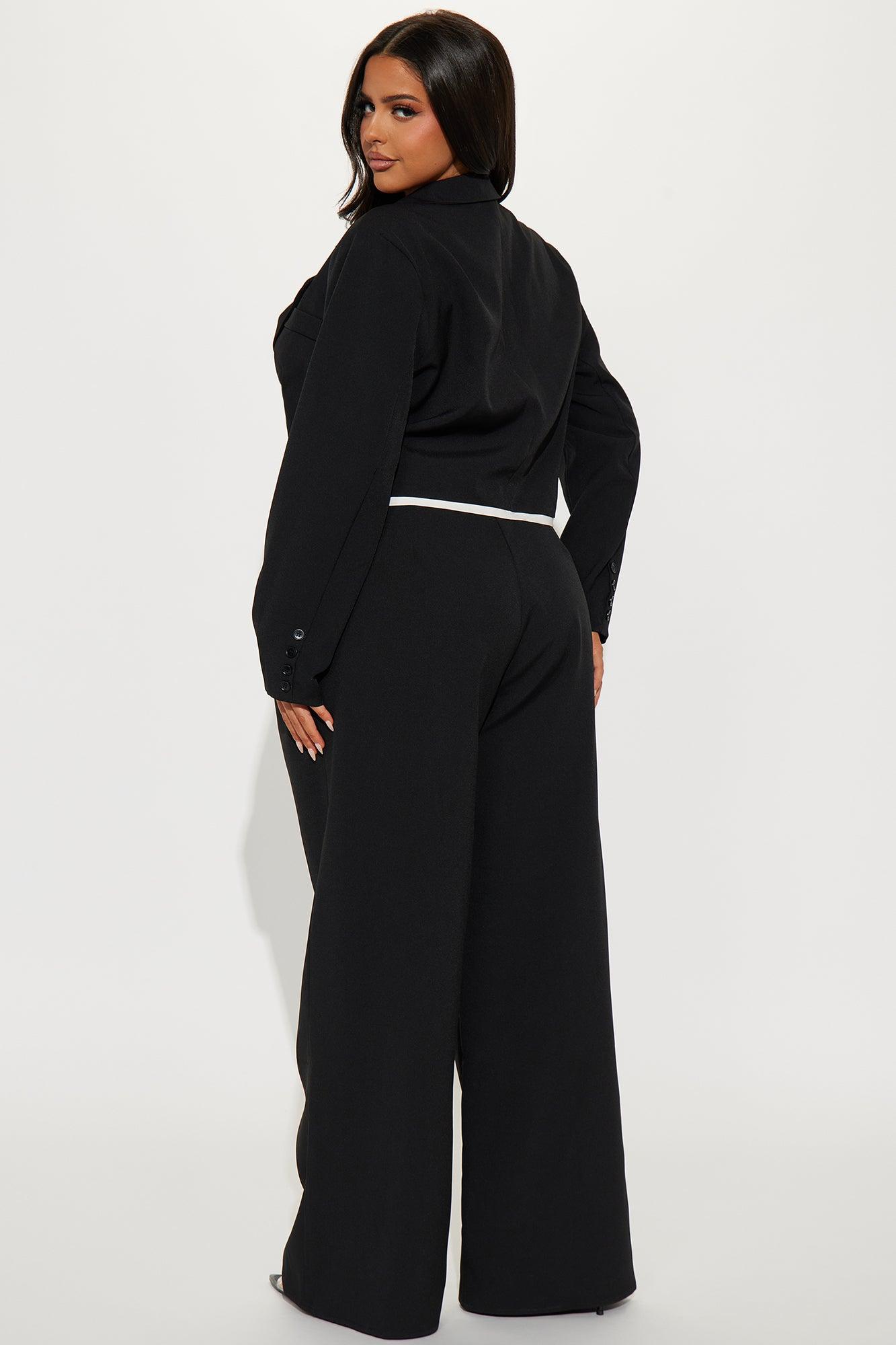 In Charge Blazer Pant Set - Black Product Image