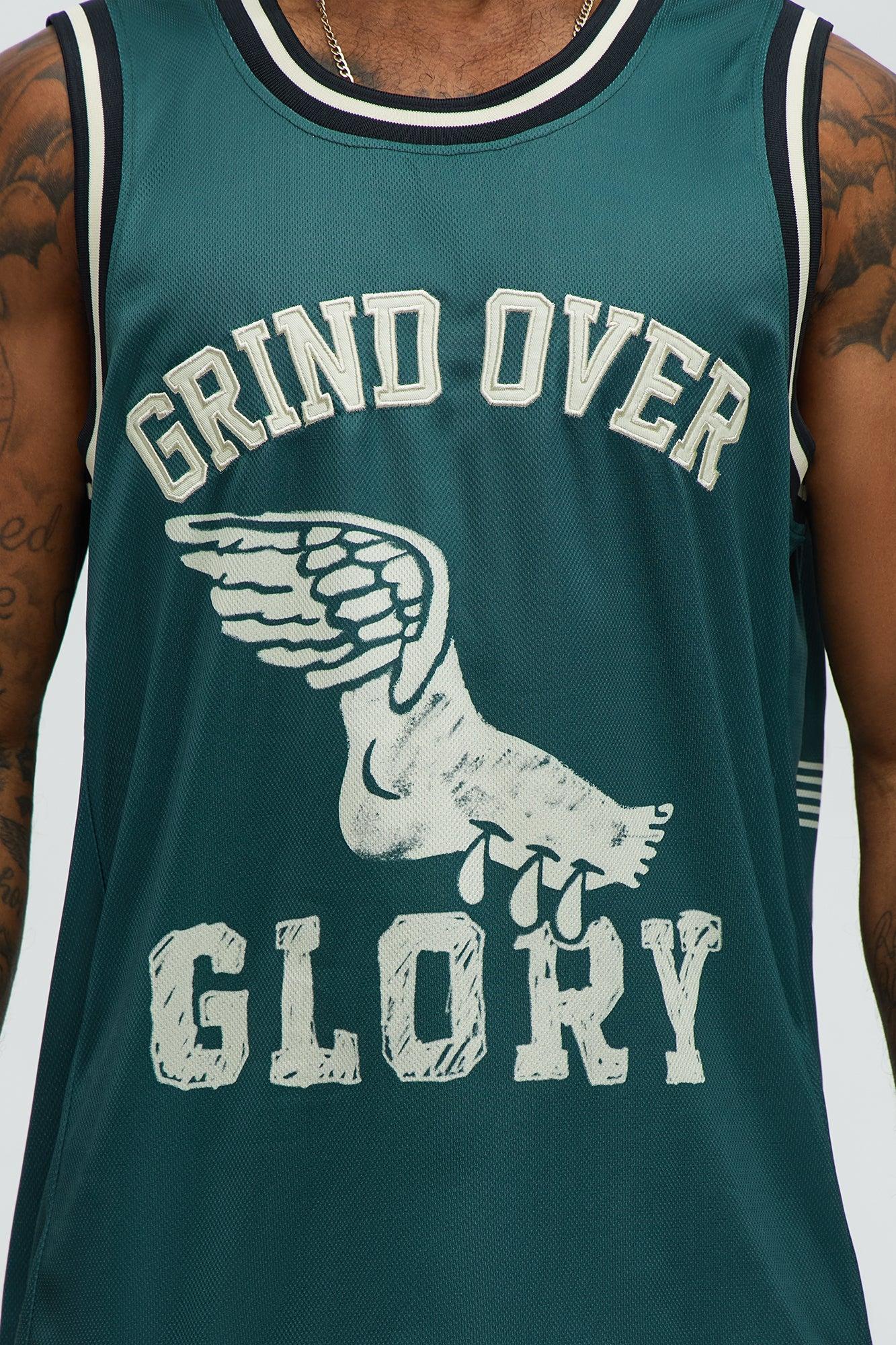 Basketball Jersey Grind Over Glory Tank Top - Green Male Product Image